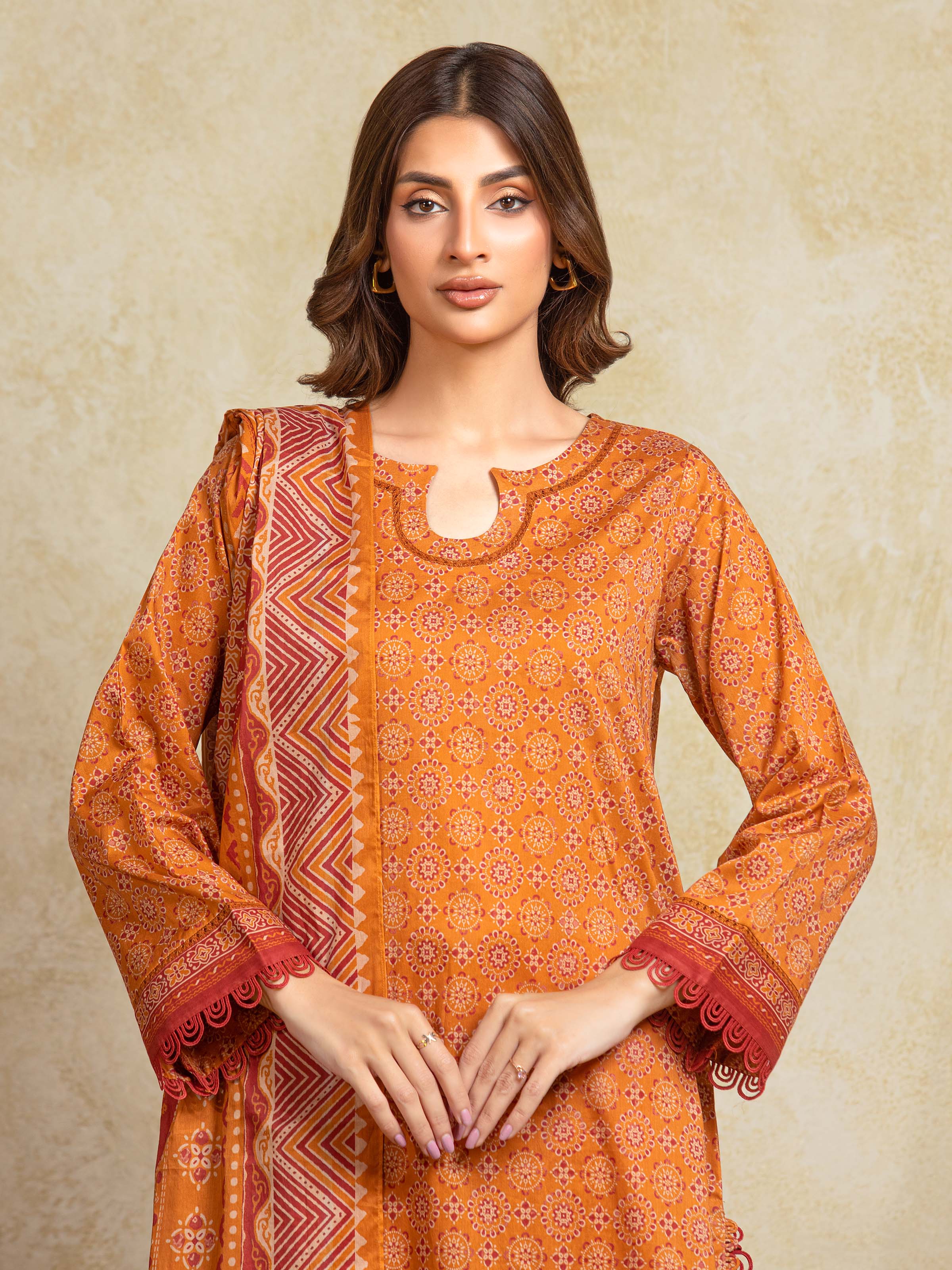 Printed Khaddar Suit - EWU5A3-35917-3P - Image 2