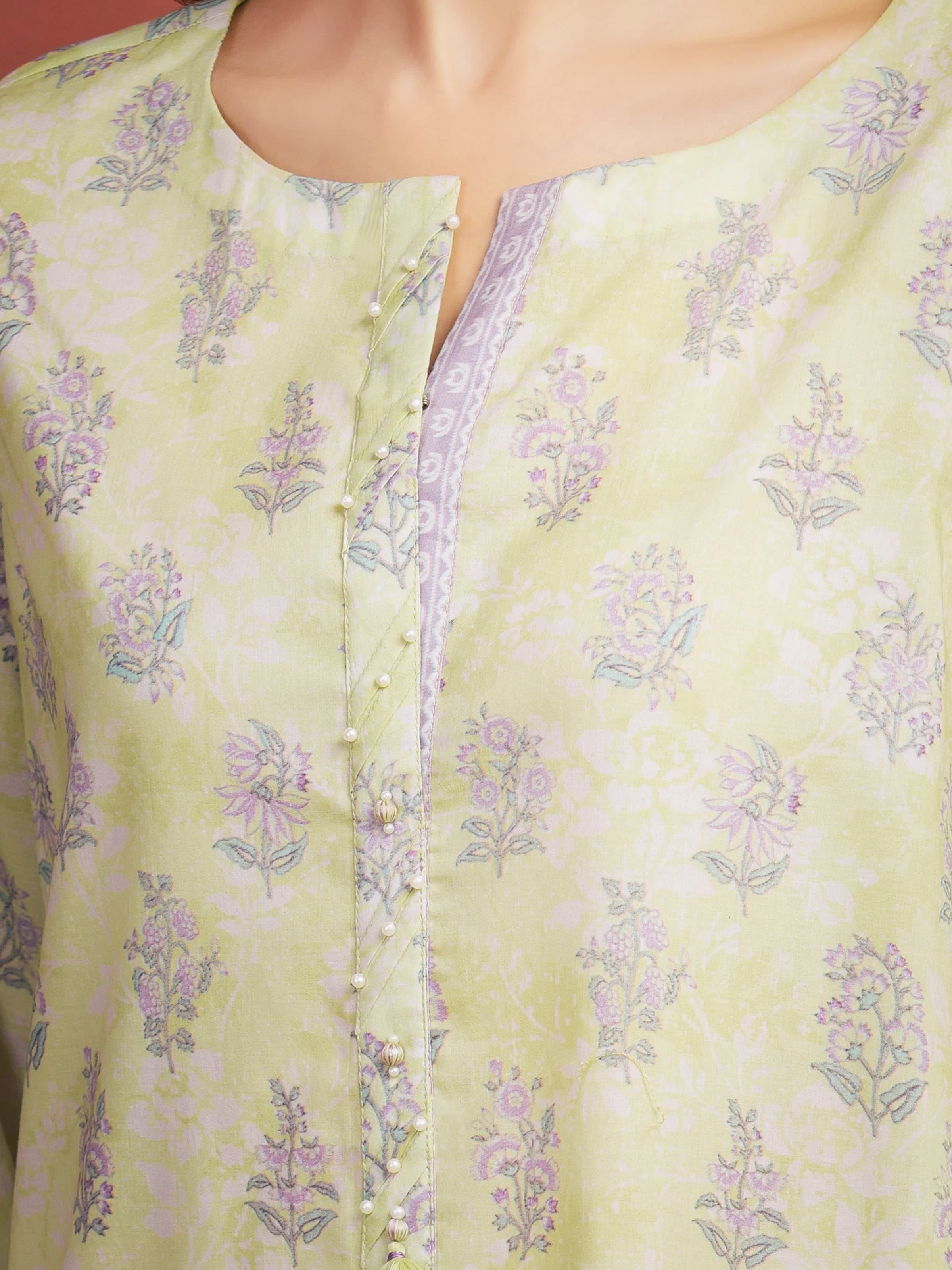 Printed Lawn Suit - EWU5A1-35301-3P - Image 4