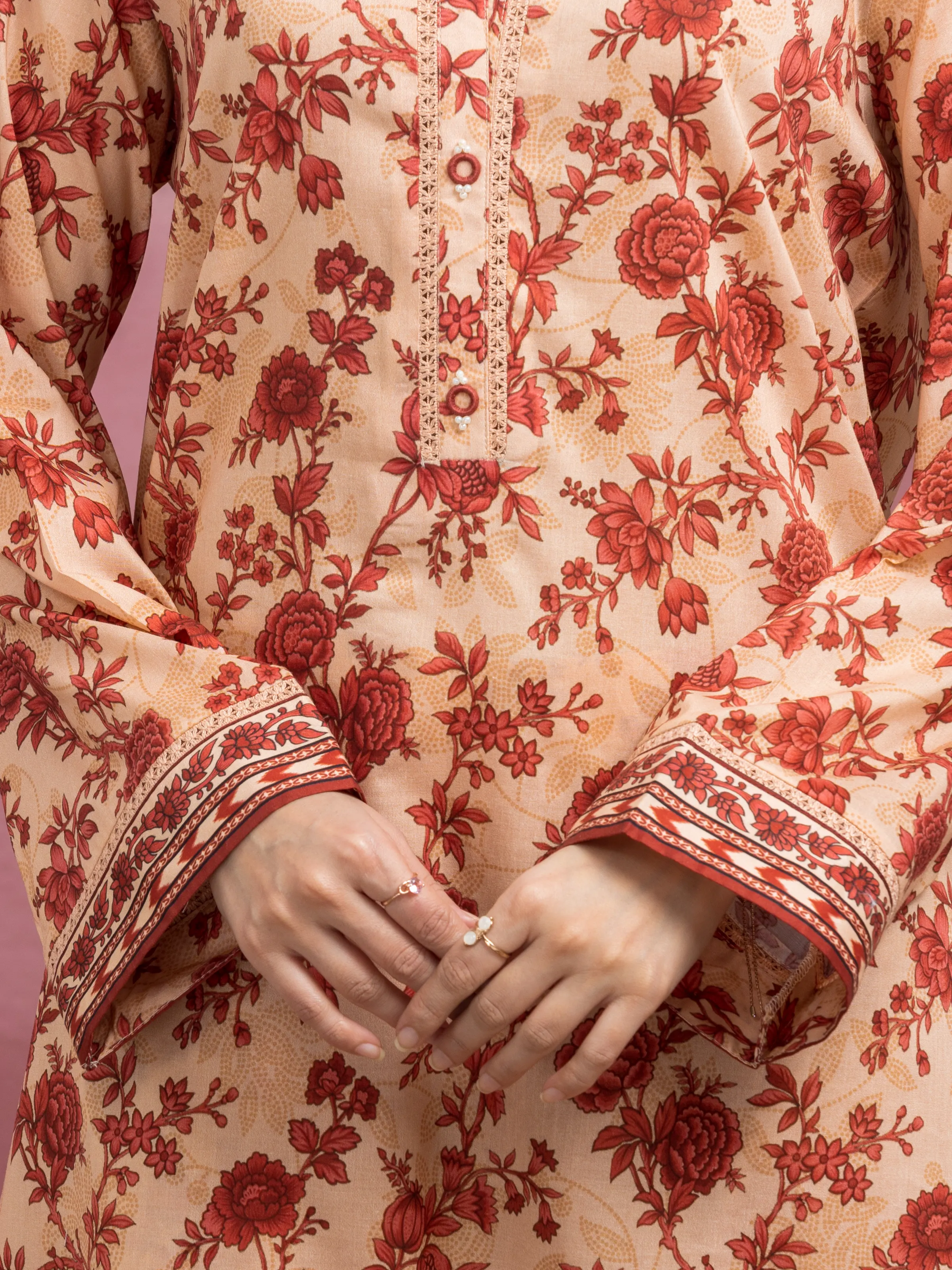 Printed Lawn Shirt Trouser - EWU5A1-35416ST - Image 4