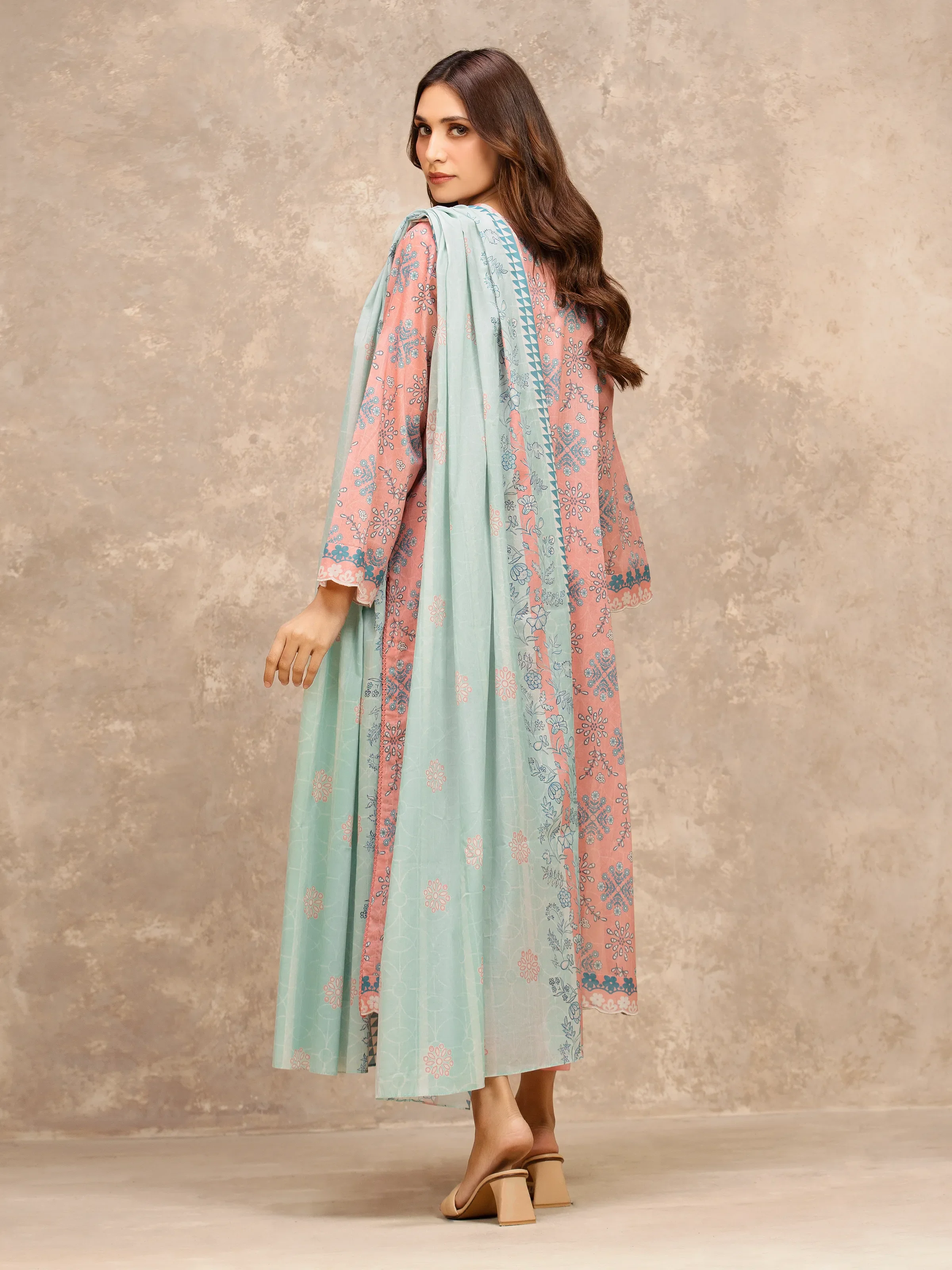 Printed Lawn Suit - EWU6A1-36535-3P - Image 6
