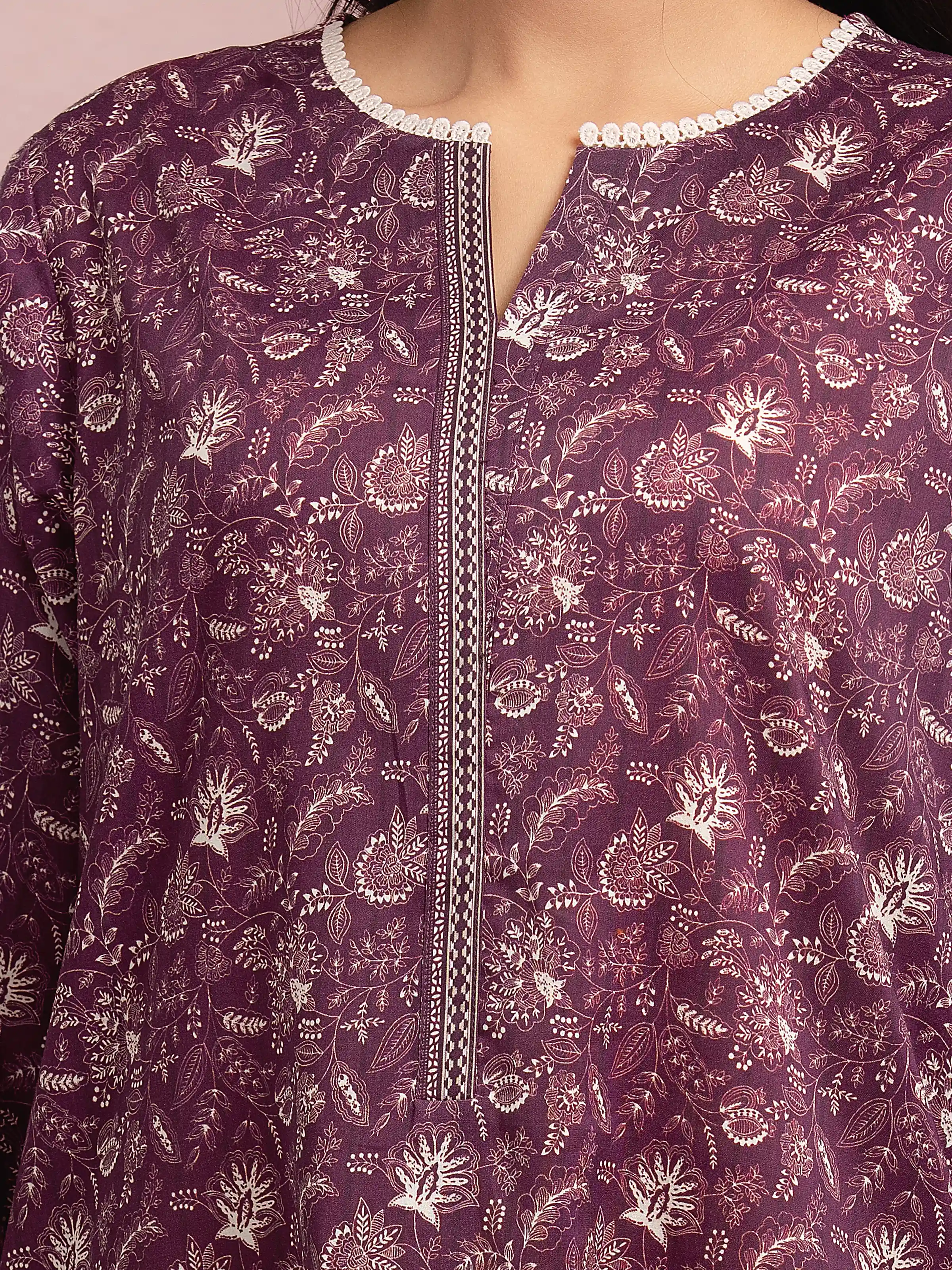 Printed Lawn Suit - EWU5A1-35059-3P - Image 2
