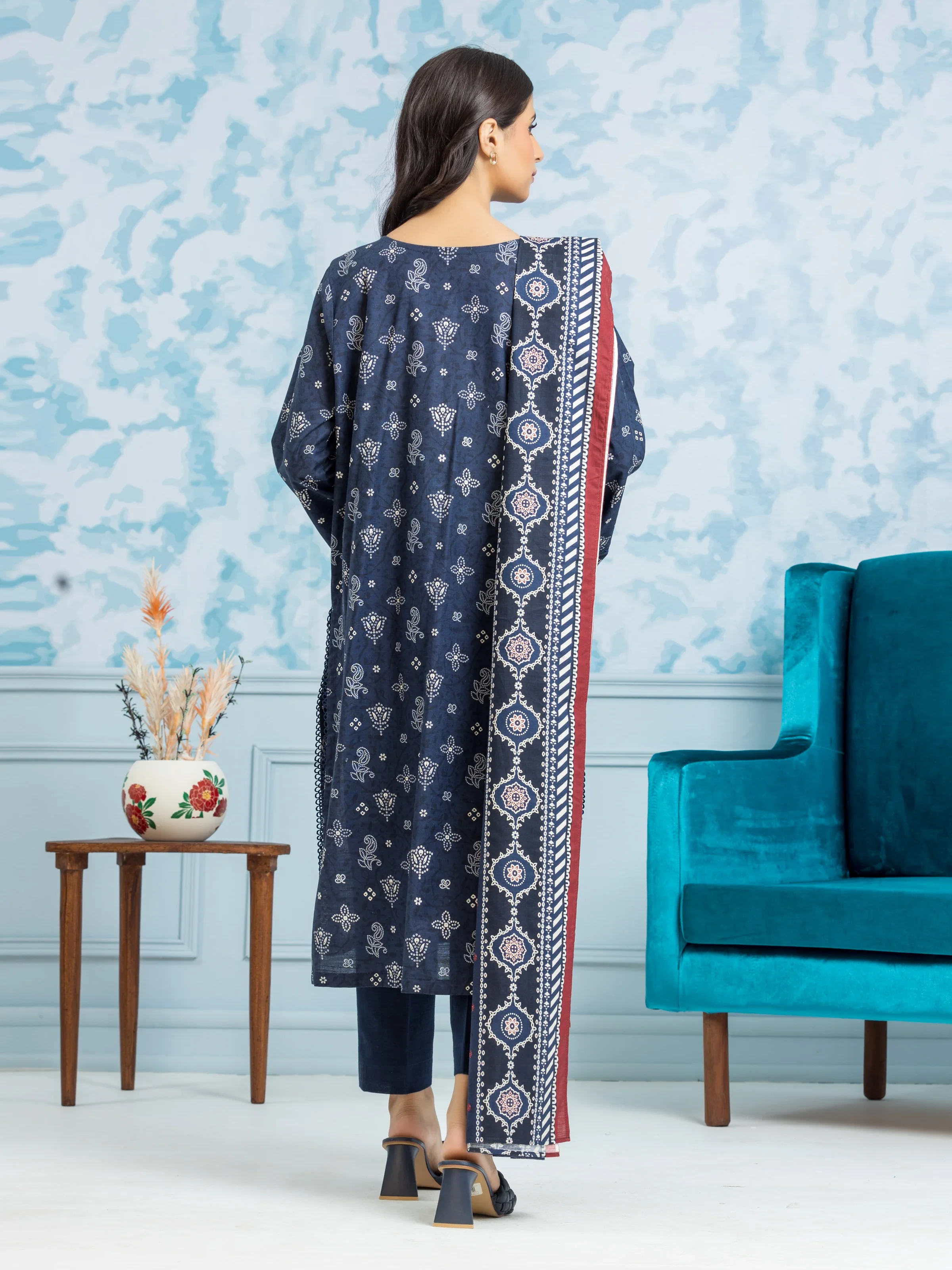 Printed Khaddar Suit - EWU24A3-29312-3P - Image 2
