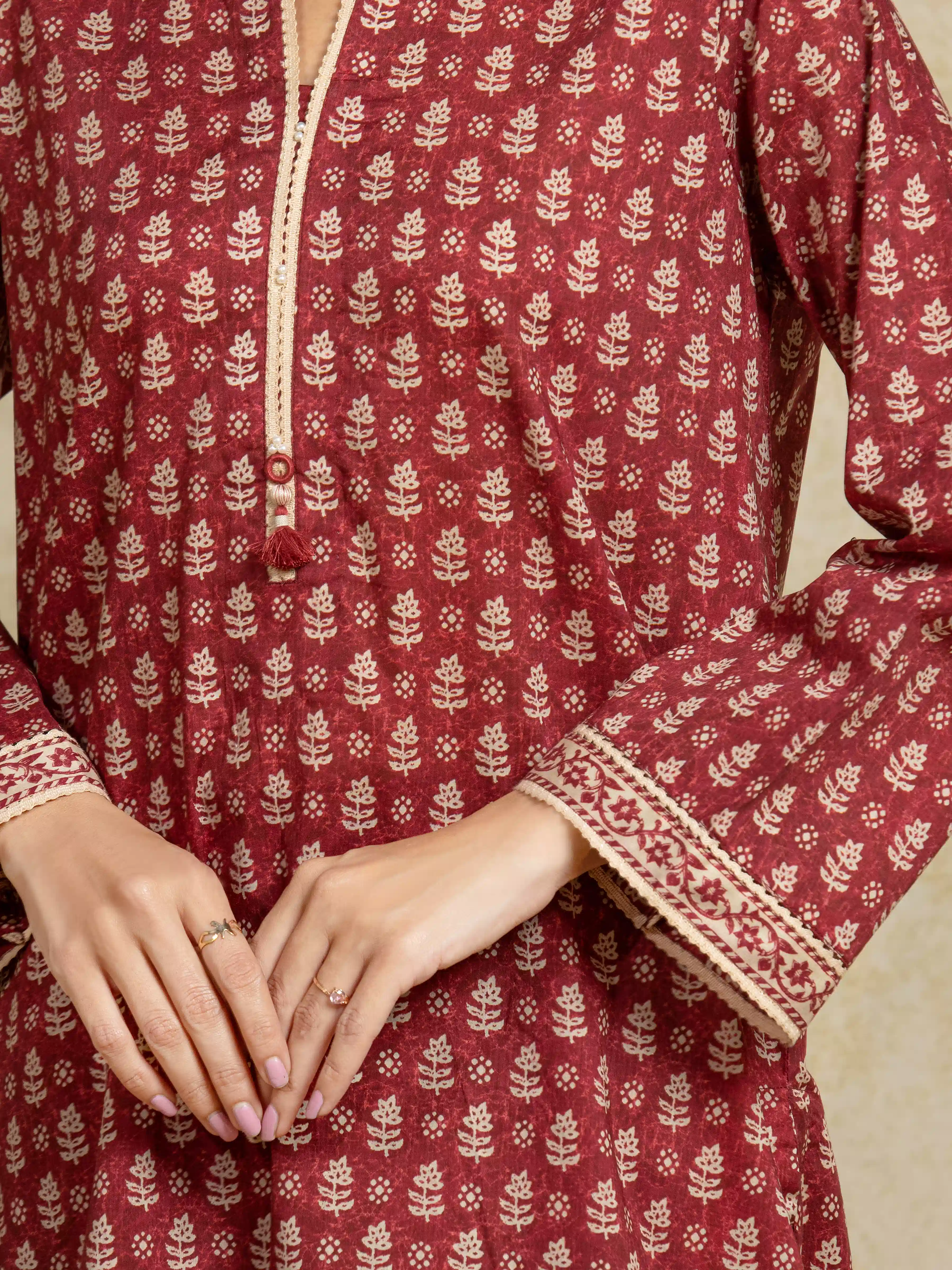 Printed Khaddar Suit - EWU5A3-35915-3P - Image 3