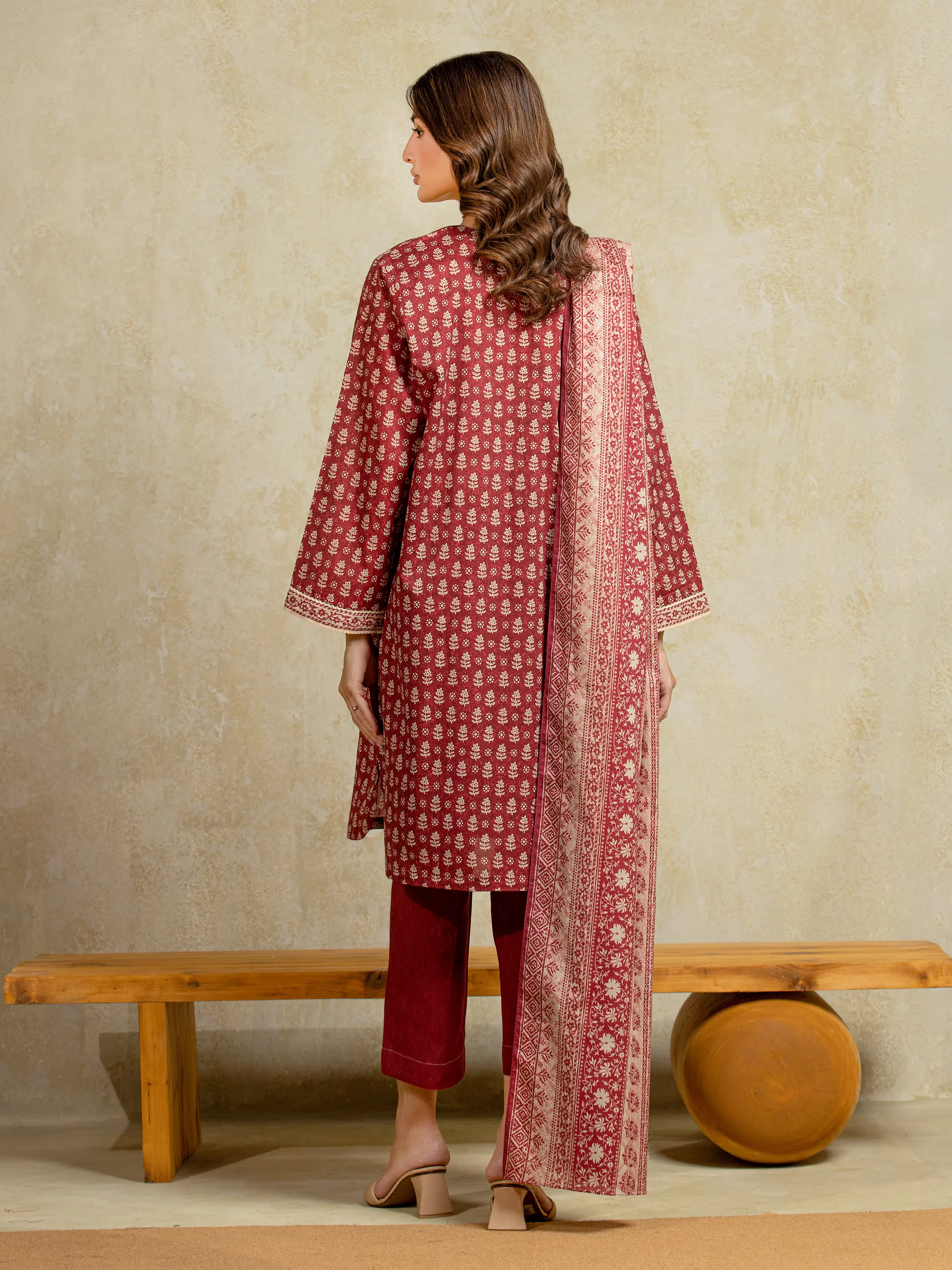 Printed Khaddar Suit - EWU5A3-35915-3P - Image 6