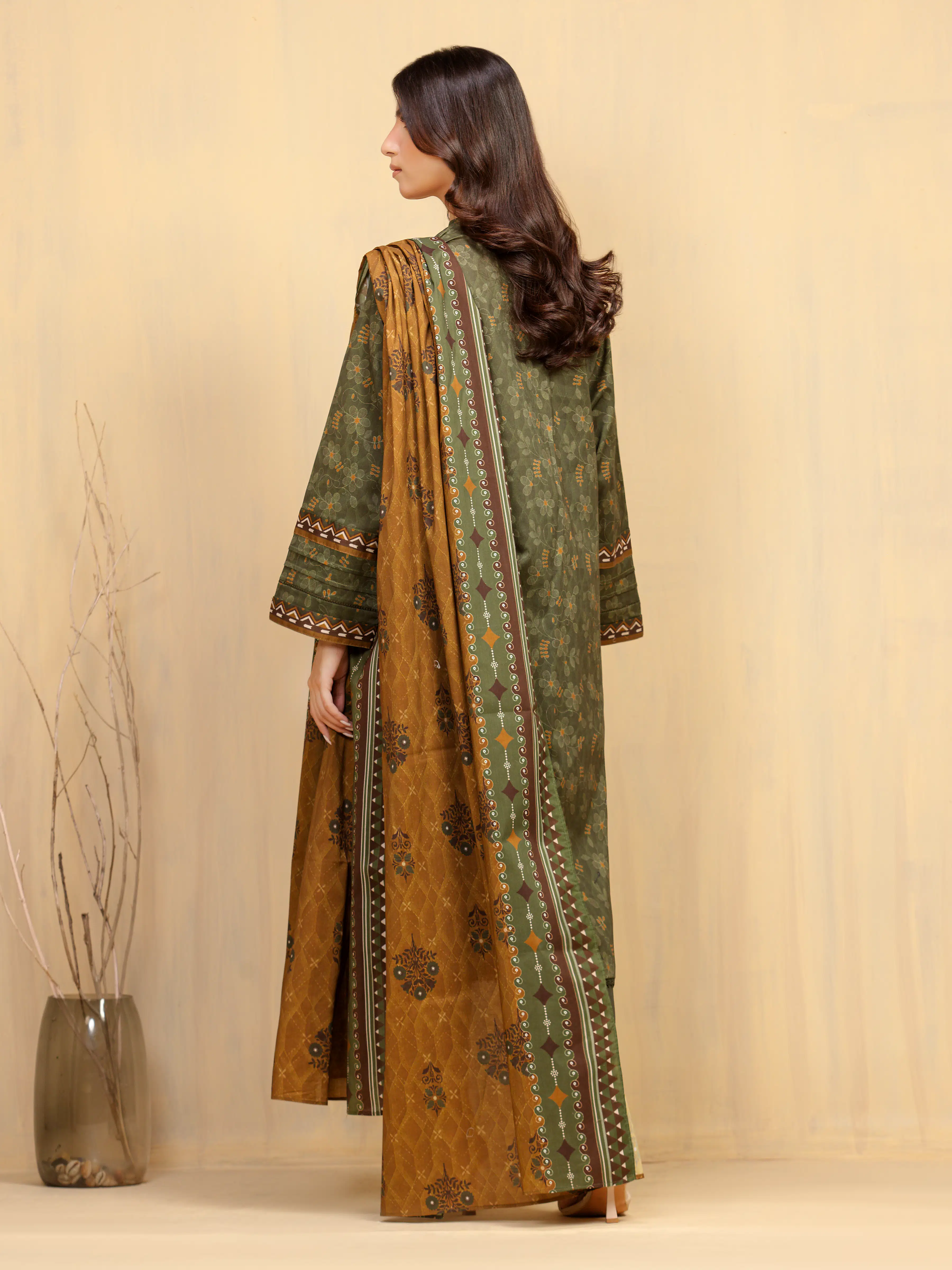 Printed Khaddar Suit - EWU5A3-36013-3P - Image 6