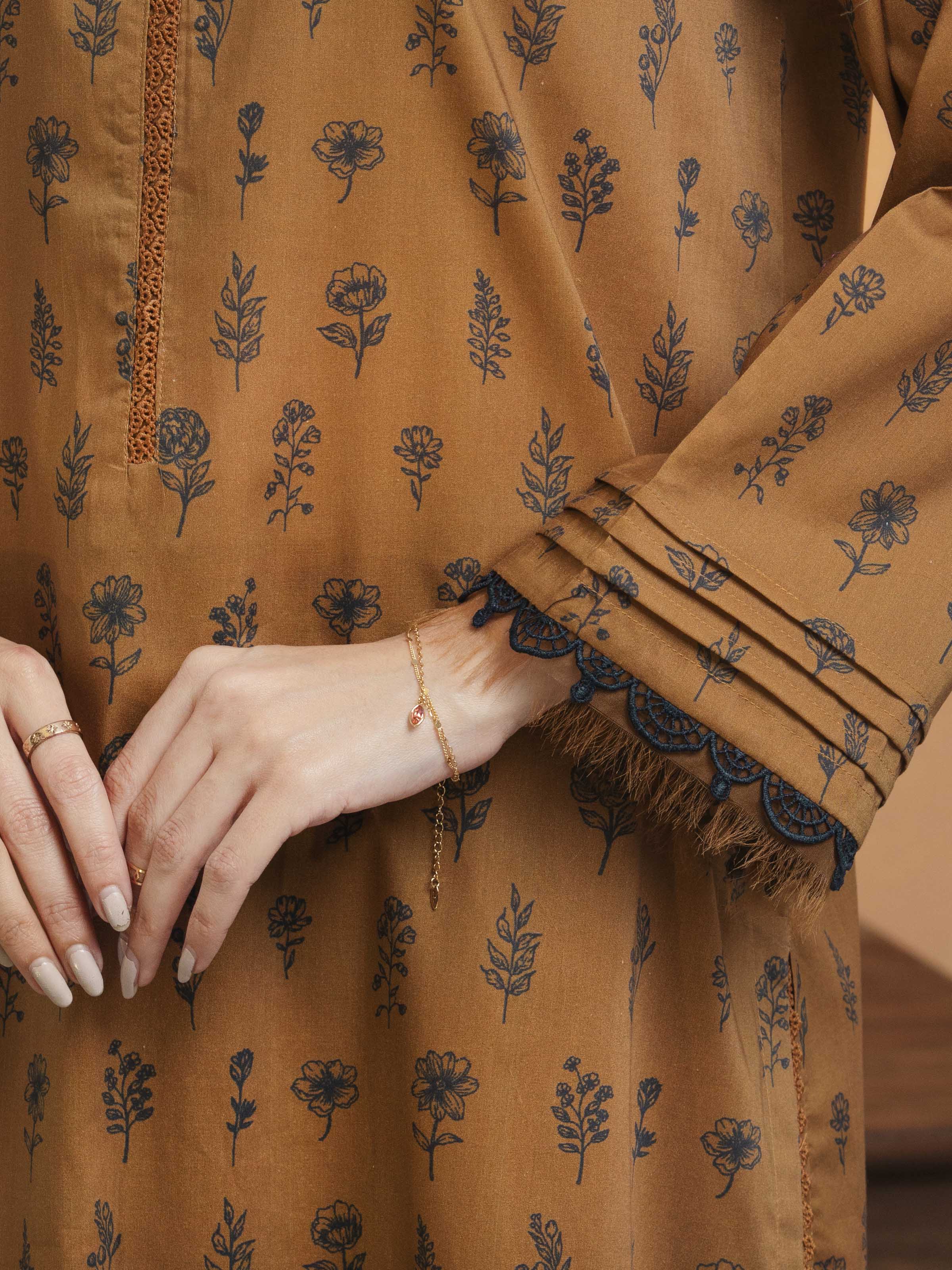 Printed Khaddar Suit - EWU5A3-36113-3P - Image 3