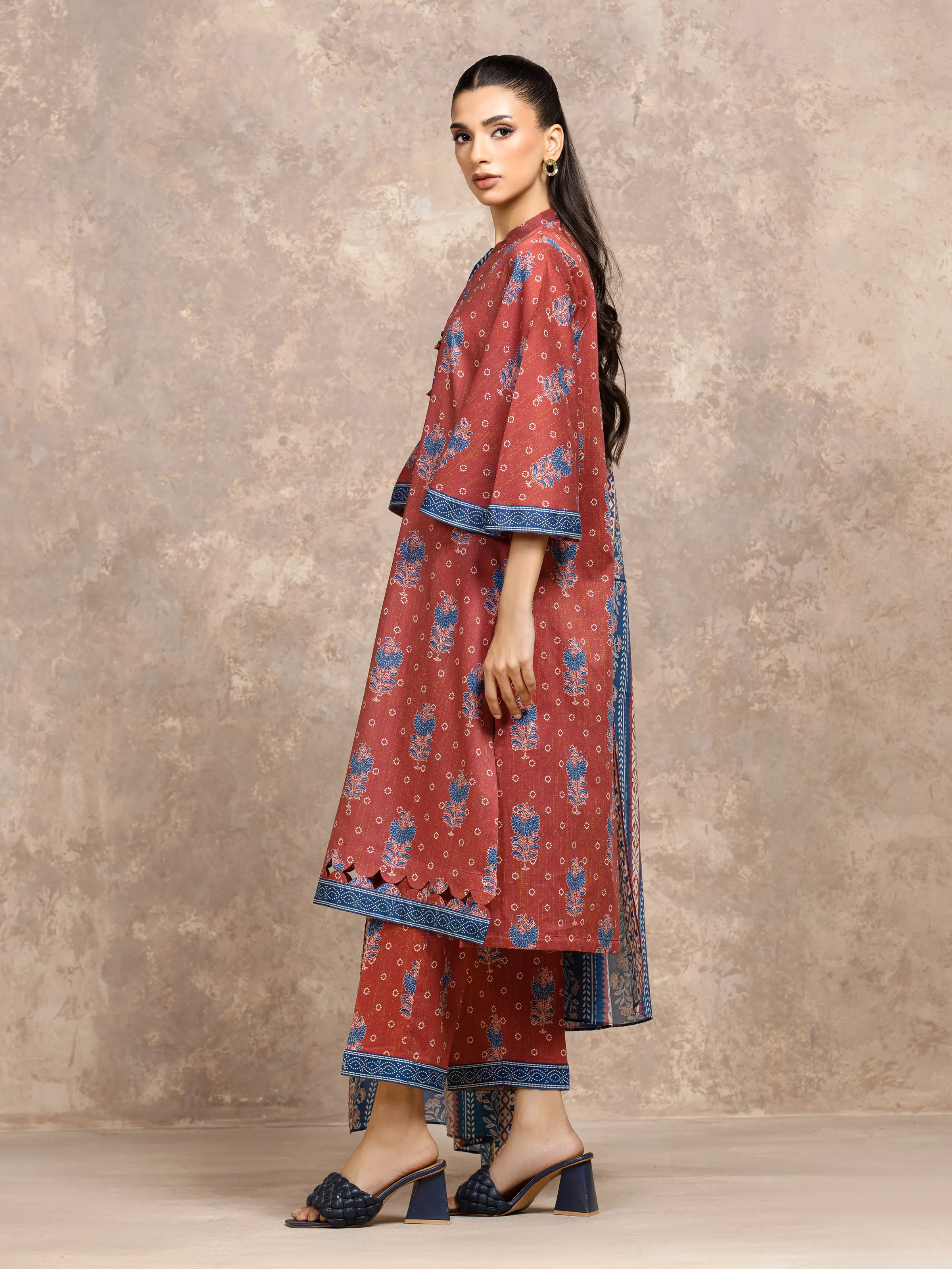 Printed Khaddar Suit - EWU5A3-36131-3P - Image 4