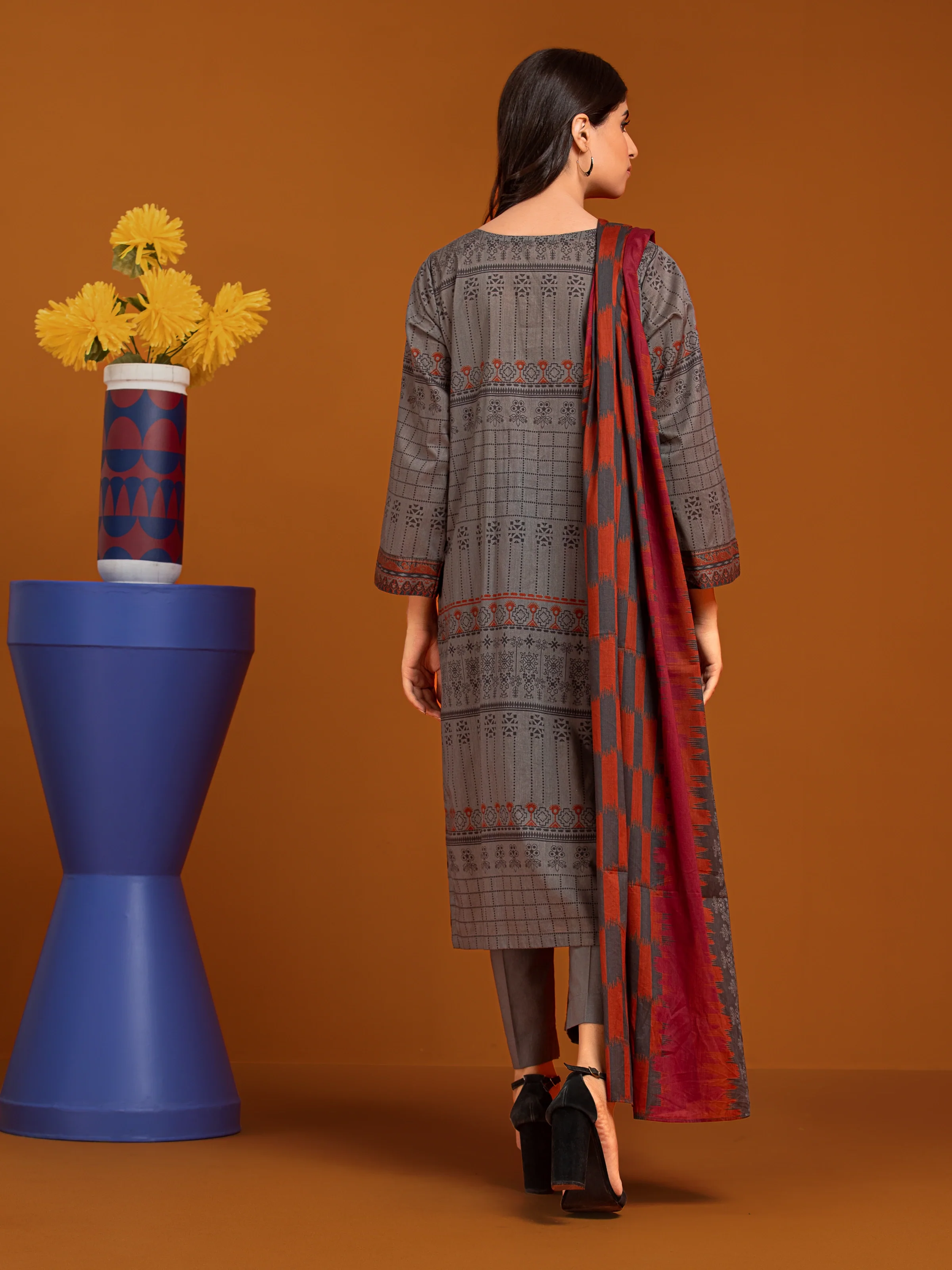 Printed Khaddar Shirt Trouser - EWU24A3-27139ST - Image 2