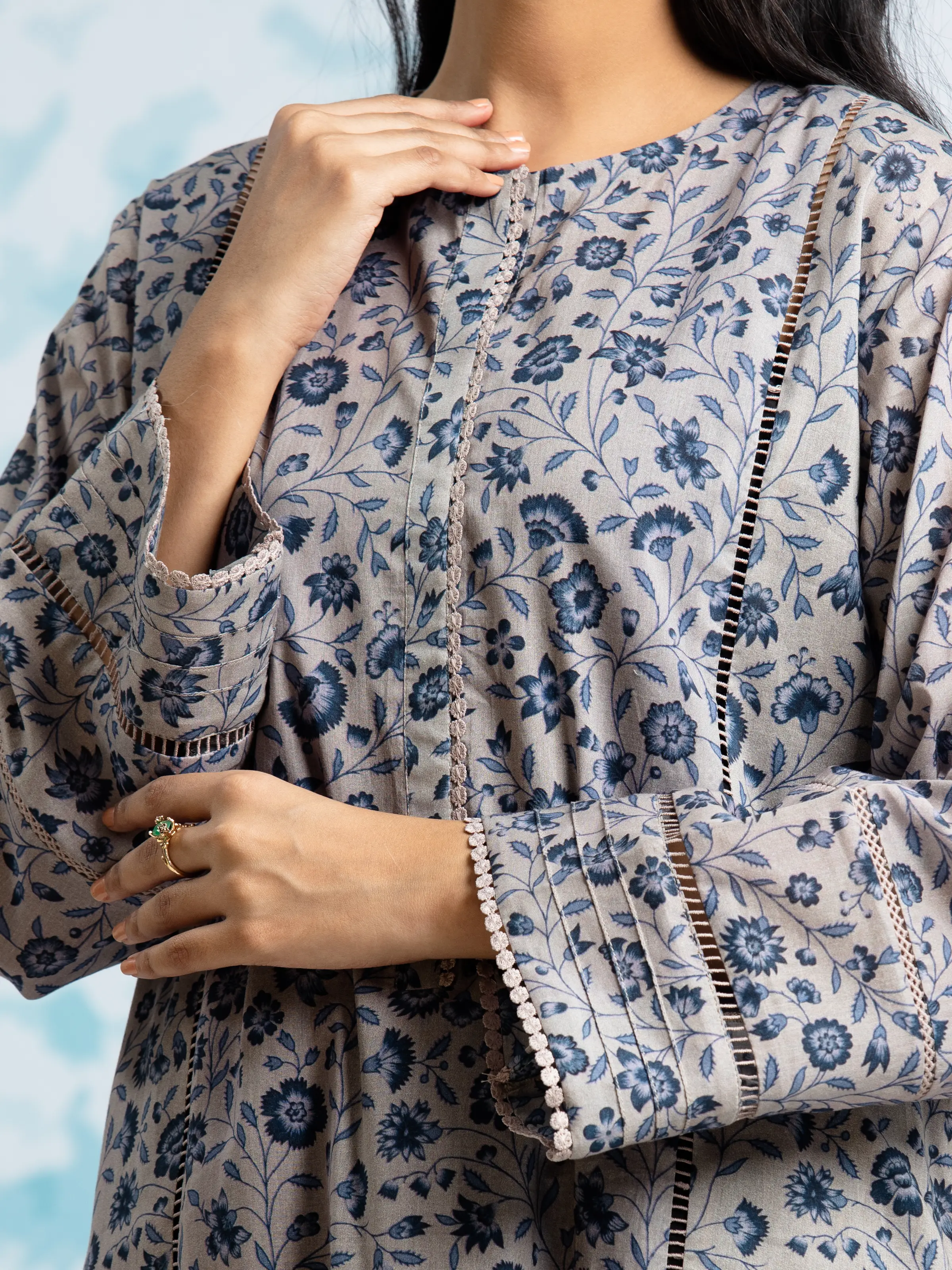 Printed Khaddar Suit - EWU24A3-29705-3P - Image 3