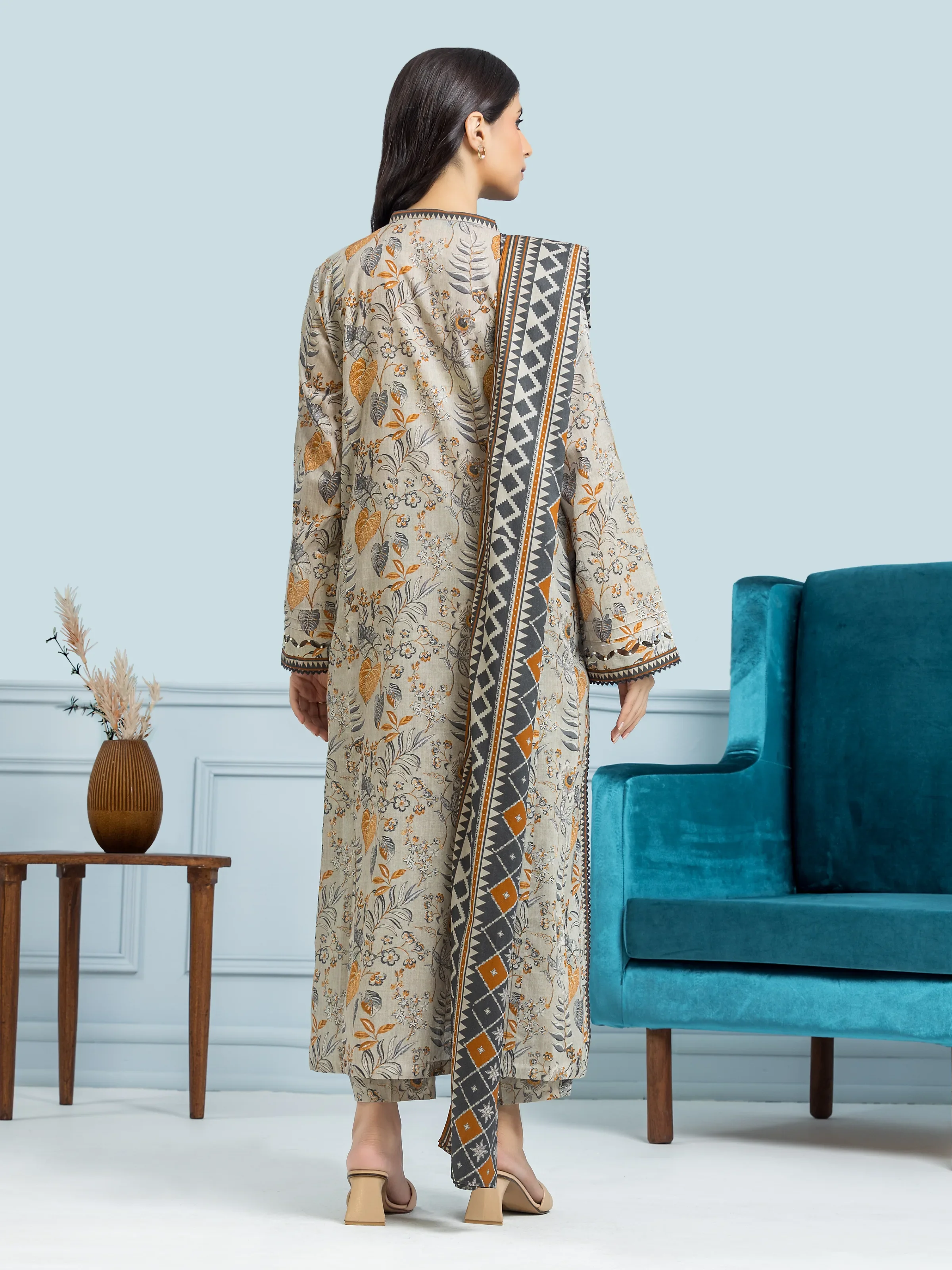 Printed Khaddar Suit - EWU24A3-29713-3P - Image 2