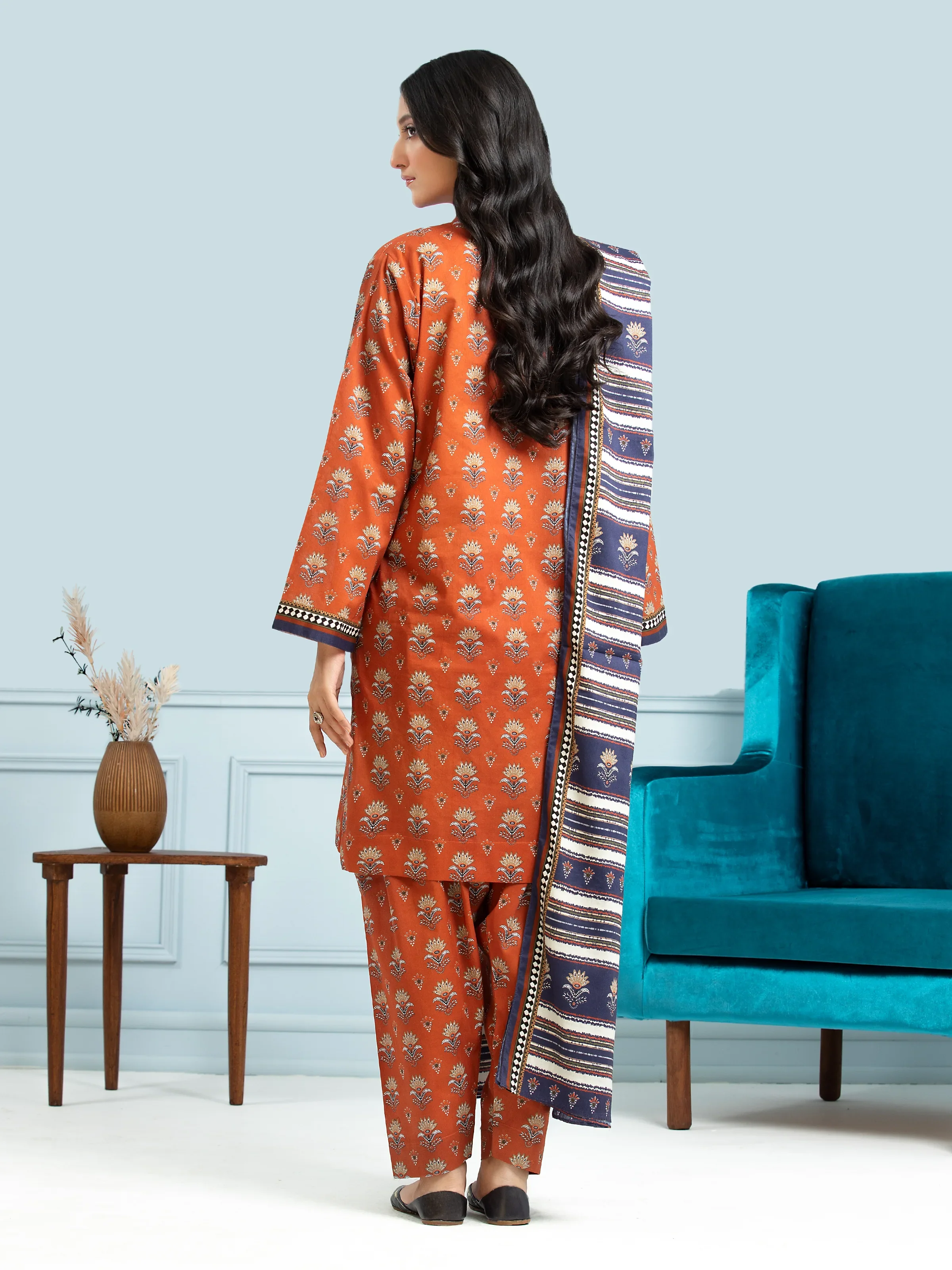 Printed Khaddar Shirt Trouser - EWU24A3-29717ST - Image 2