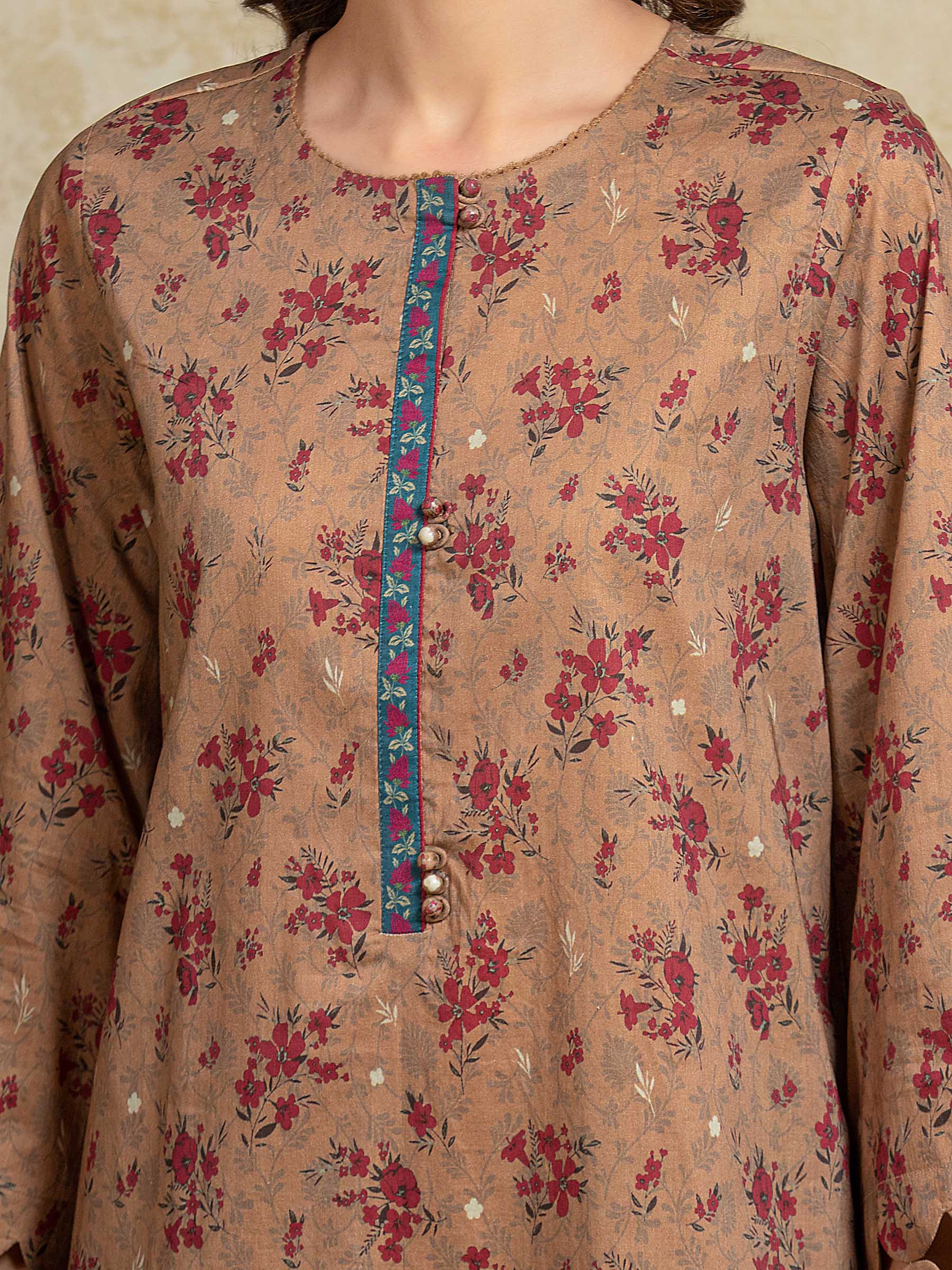 Printed Khaddar Suit - EWU5A3-35910-3P - Image 3