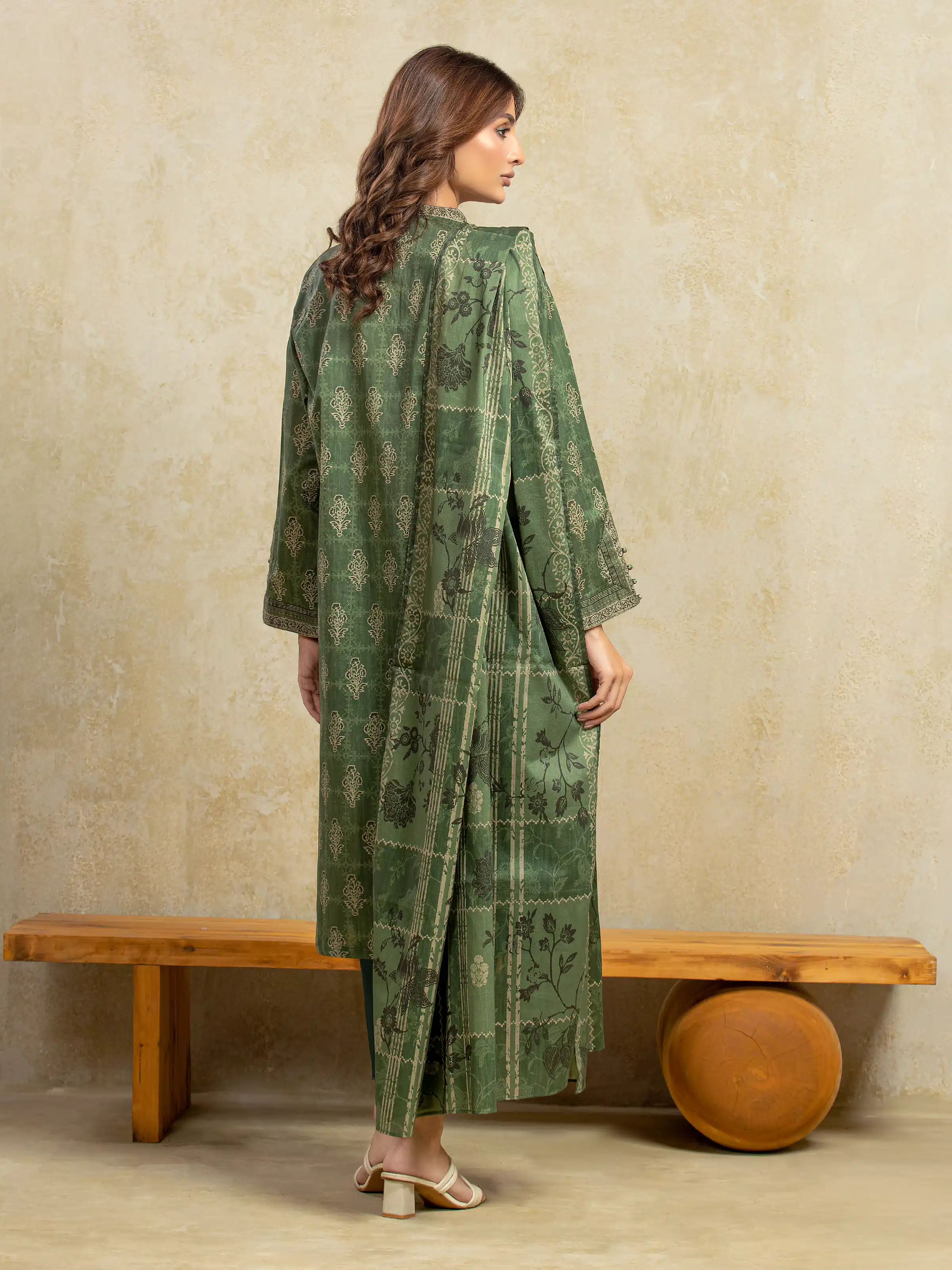 Printed Khaddar Suit - EWU5A3-35958-3P - Image 6