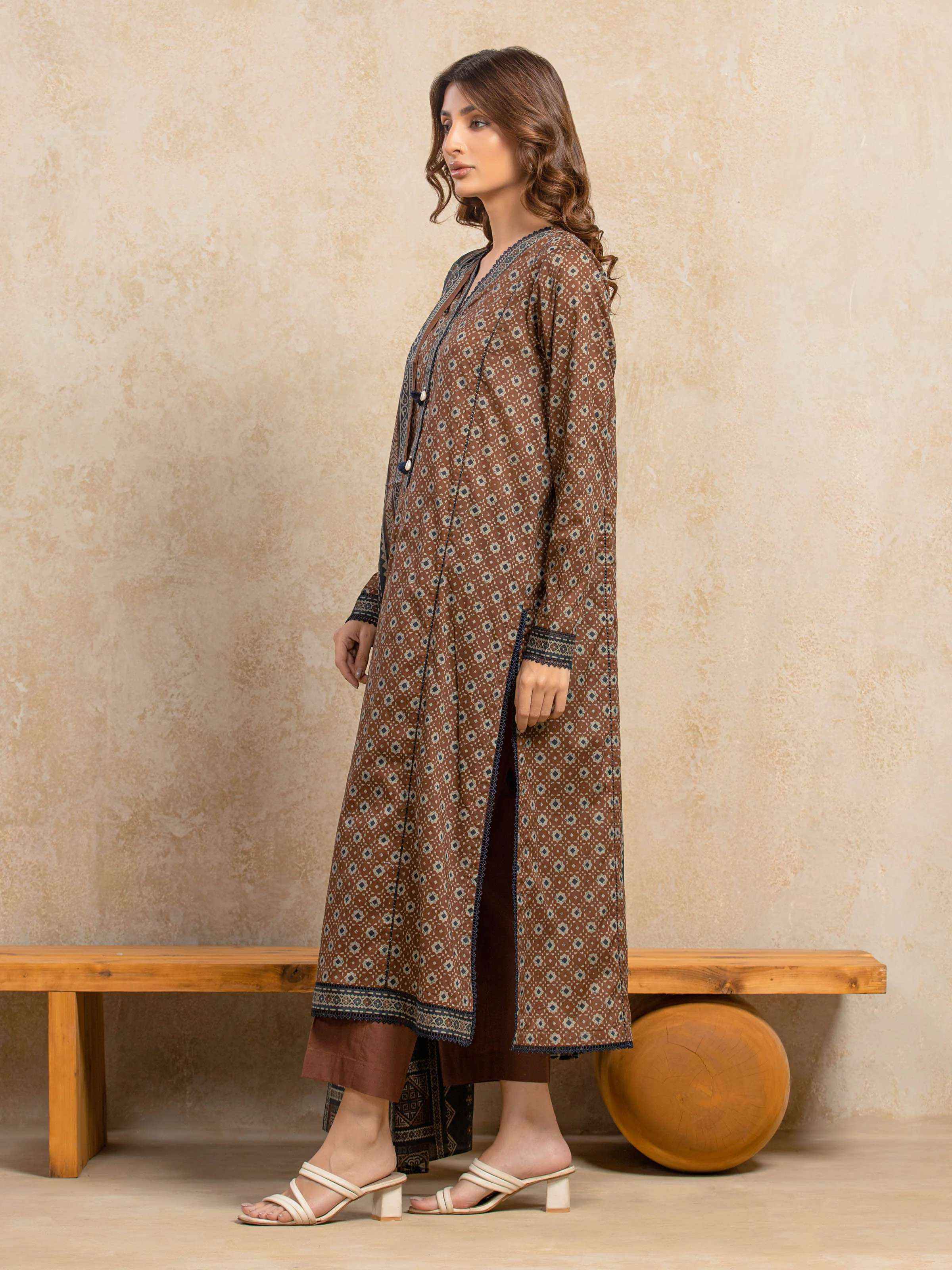 Printed Khaddar Suit - EWU5A3-35980-3P - Image 5