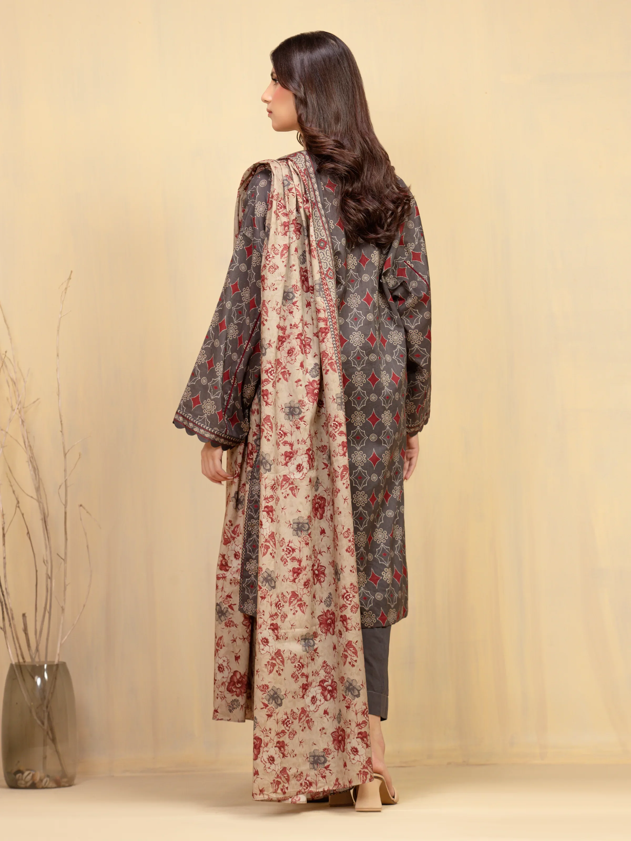 Printed Khaddar Suit - EWU5A3-36000-3P - Image 6