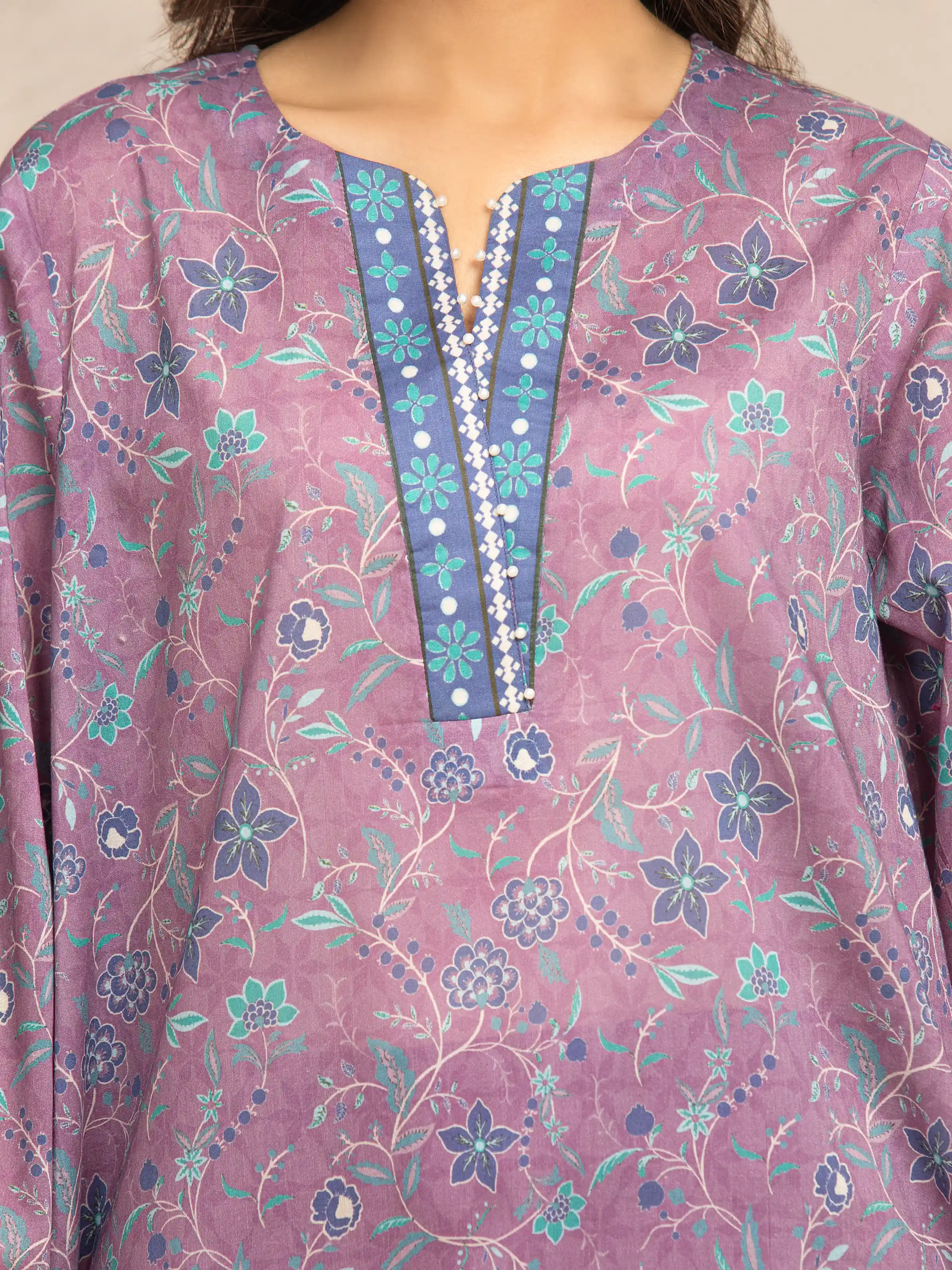 Printed Khaddar Shirt Trouser - EWU5A3-36033ST - Image 3