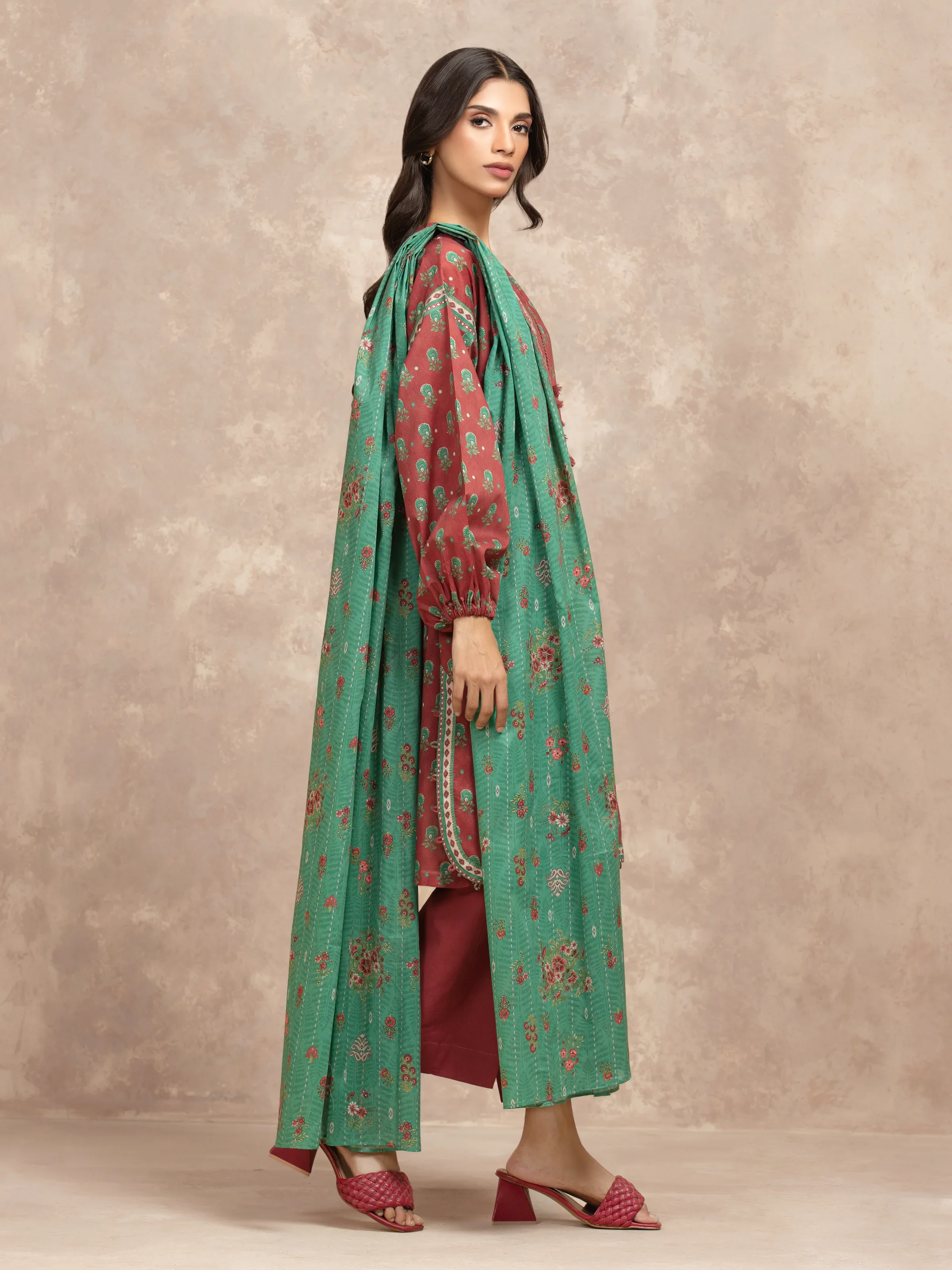 Printed Khaddar Suit - EWU5A3-36039-3P - Image 5