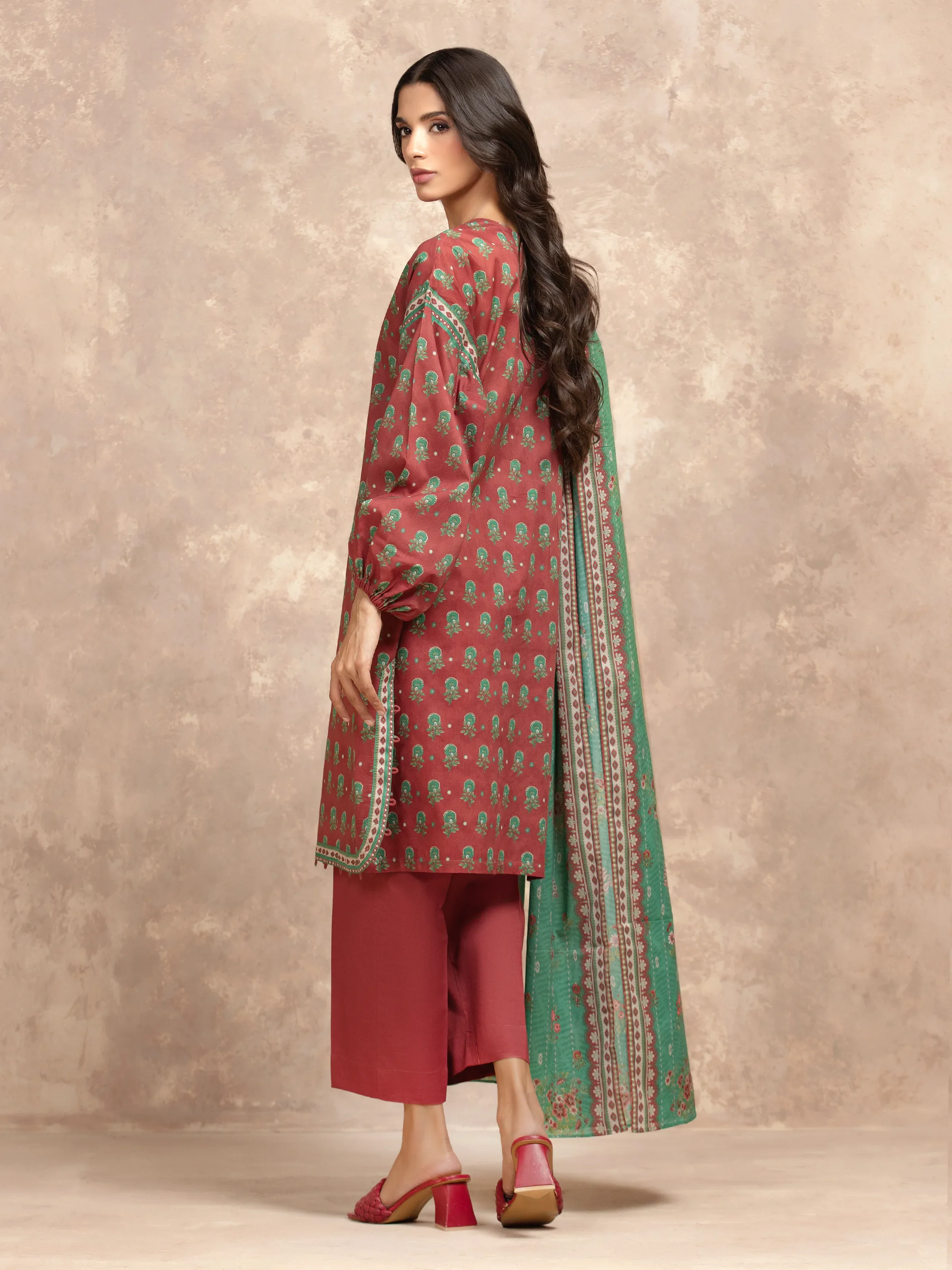 Printed Khaddar Suit - EWU5A3-36039-3P - Image 6