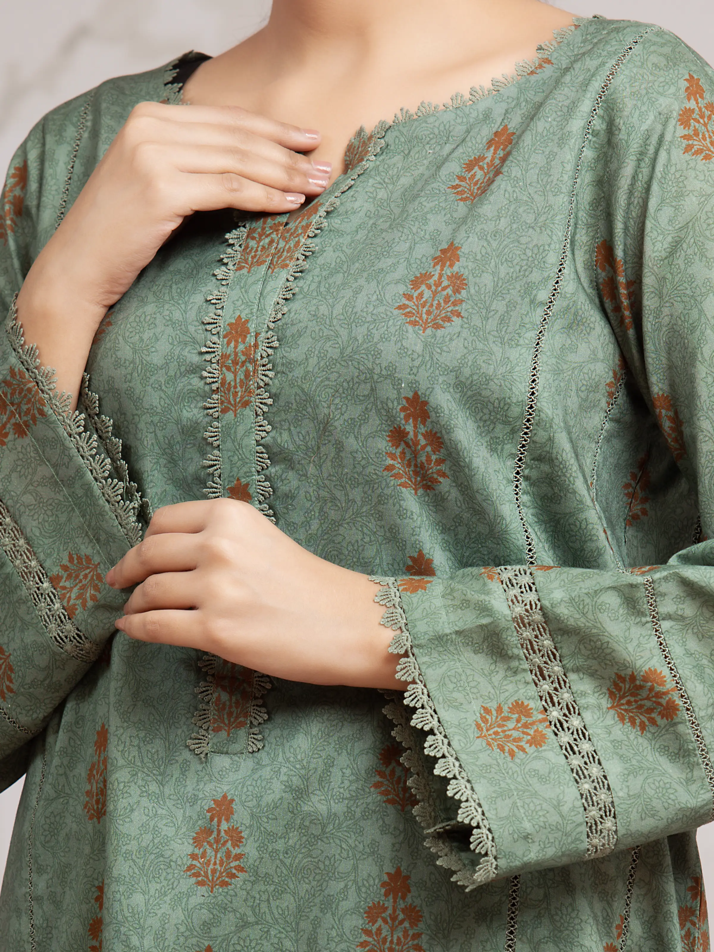 Printed Khaddar Shirt Trouser - EWU24A3-29600ST - Image 4