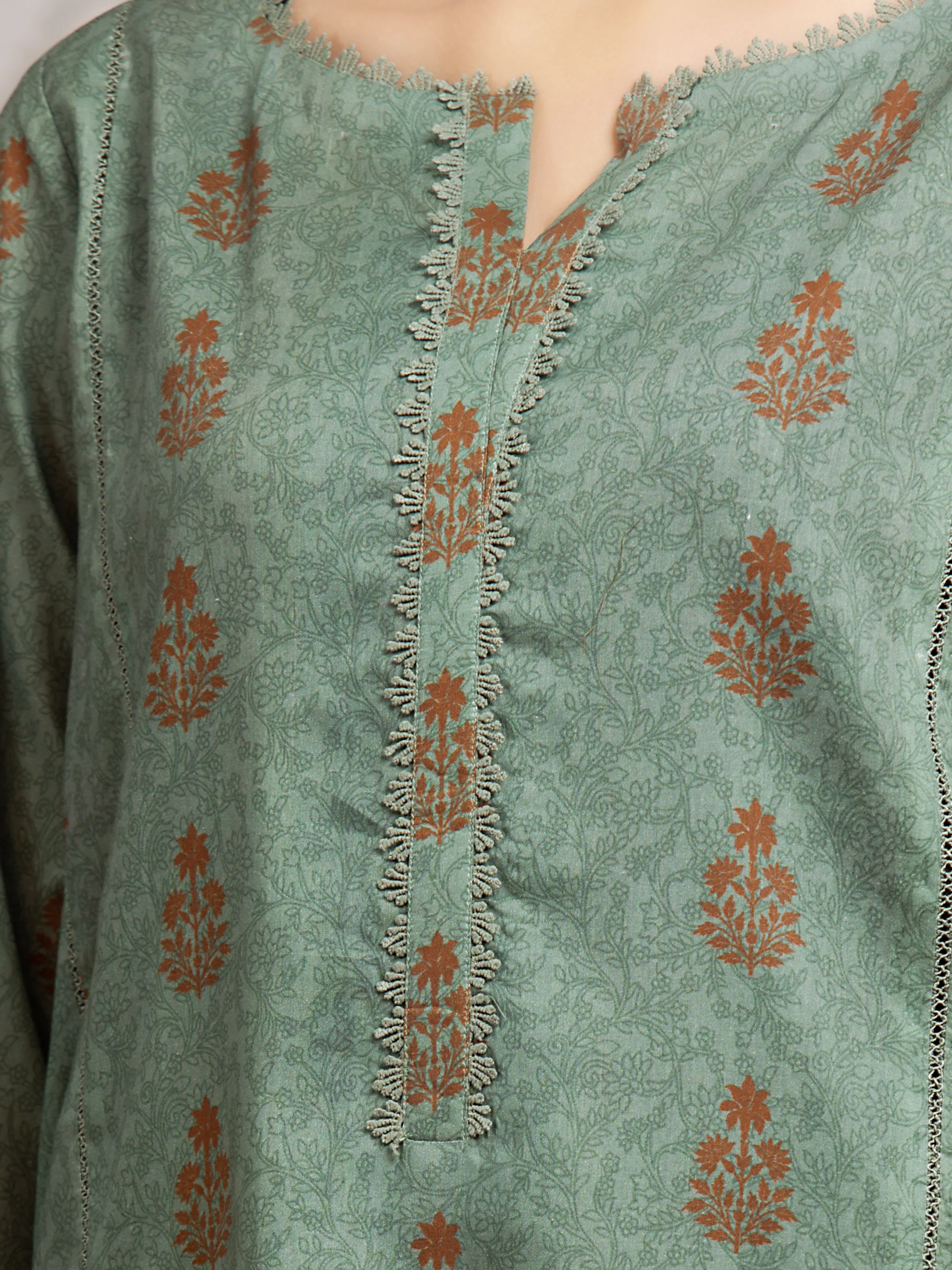 Printed Khaddar Shirt Trouser - EWU24A3-29600ST - Image 5
