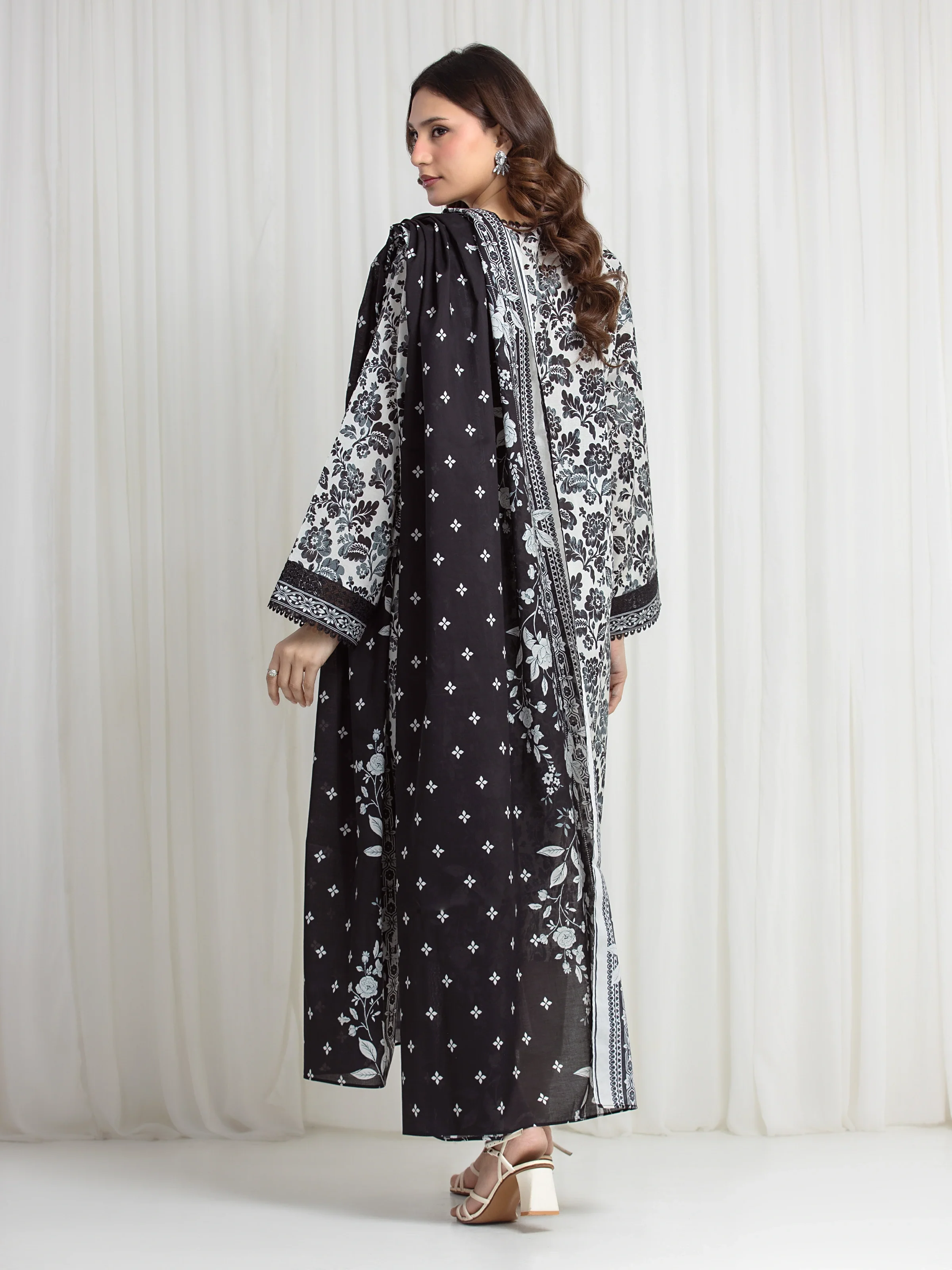 Printed Lawn Suit - EWU6A1-36709-3P - Image 6
