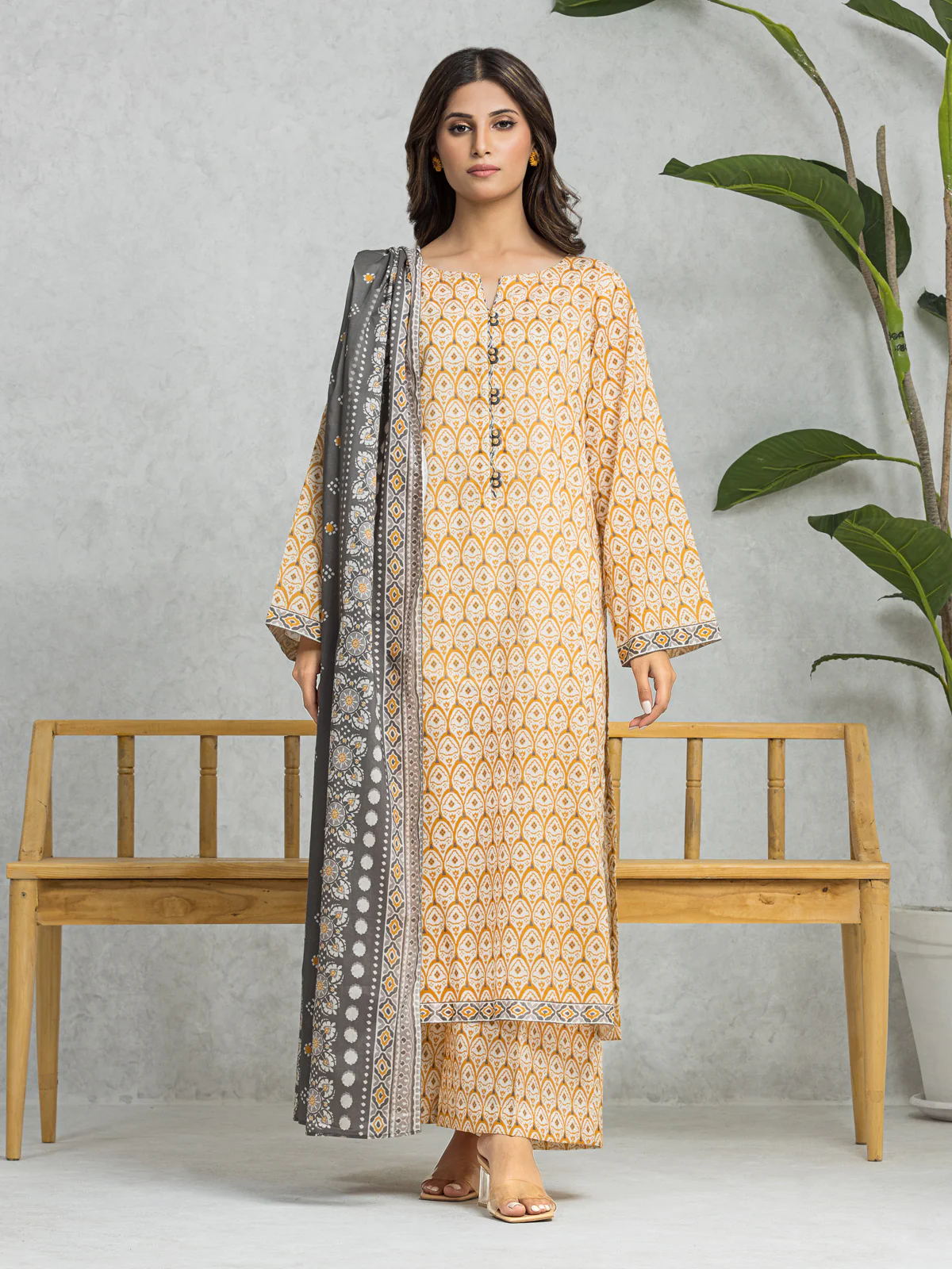 Printed Lawn Suit - EWU24A1-29001-3P