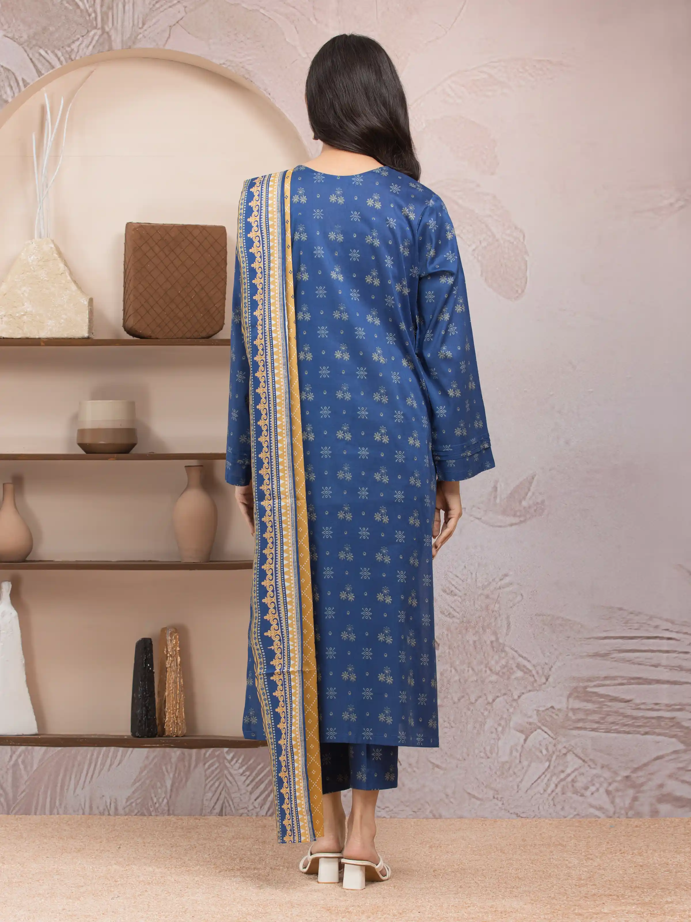 Printed Lawn Suit - EWU5A1-35001-3P - Image 2
