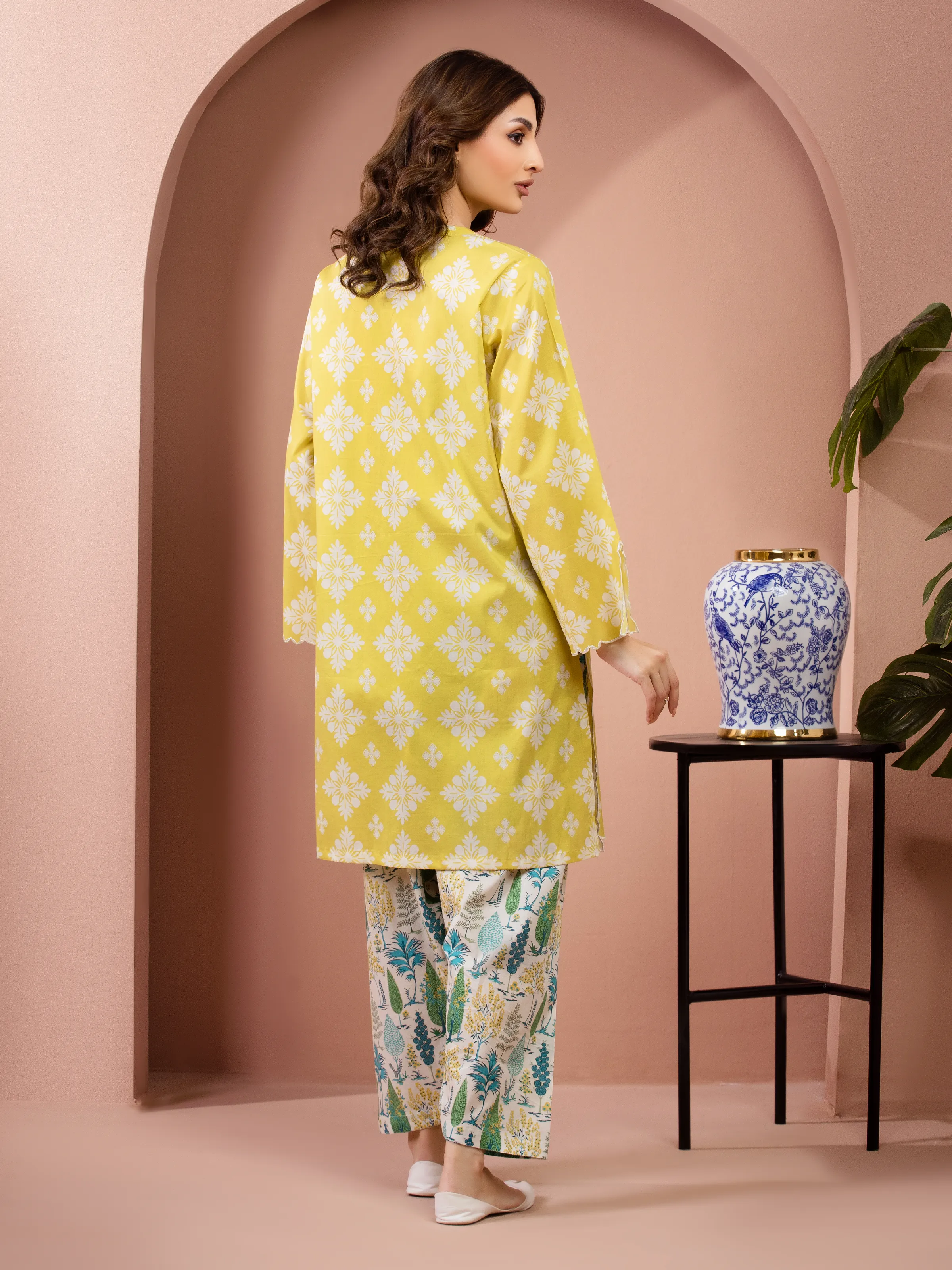 Printed Lawn Shirt Trouser - EWU6A1-36809ST - Image 6