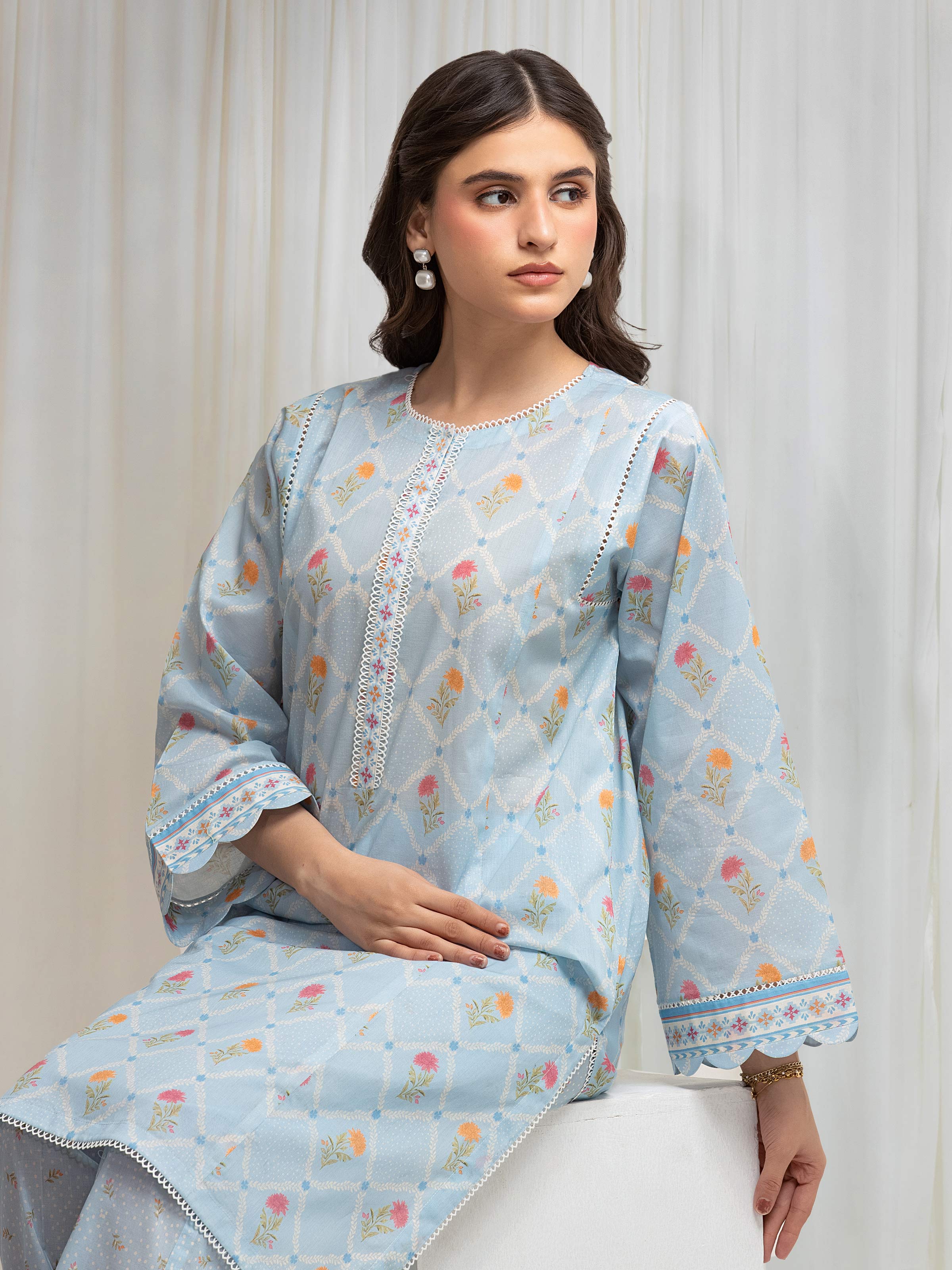 Printed Lawn Shirt Trouser - EWU6A1-36813ST - Image 2