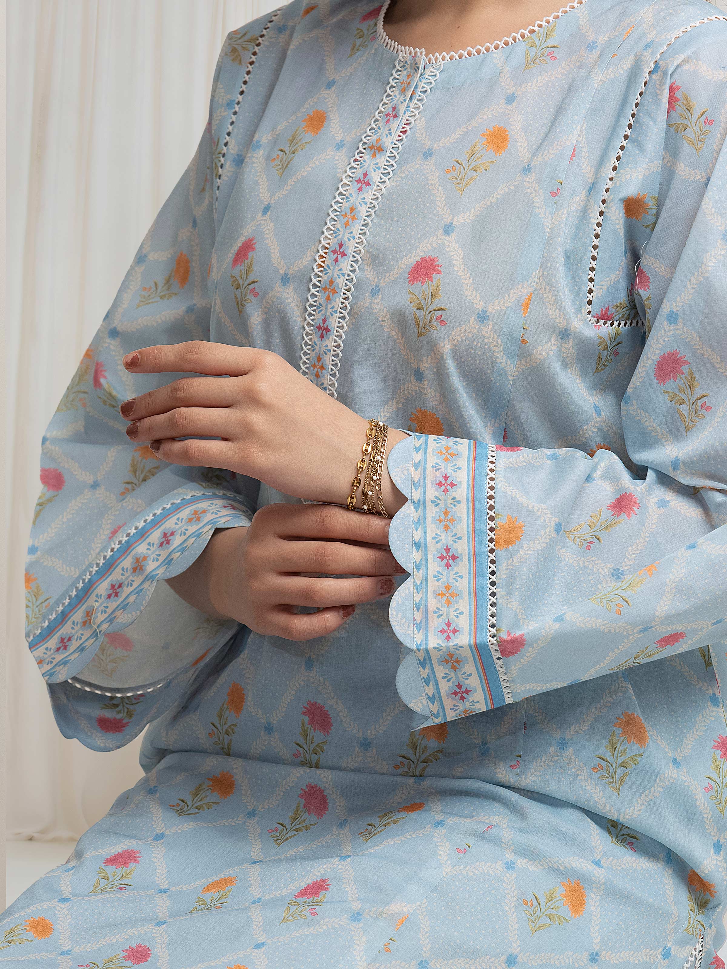 Printed Lawn Shirt Trouser - EWU6A1-36813ST - Image 4
