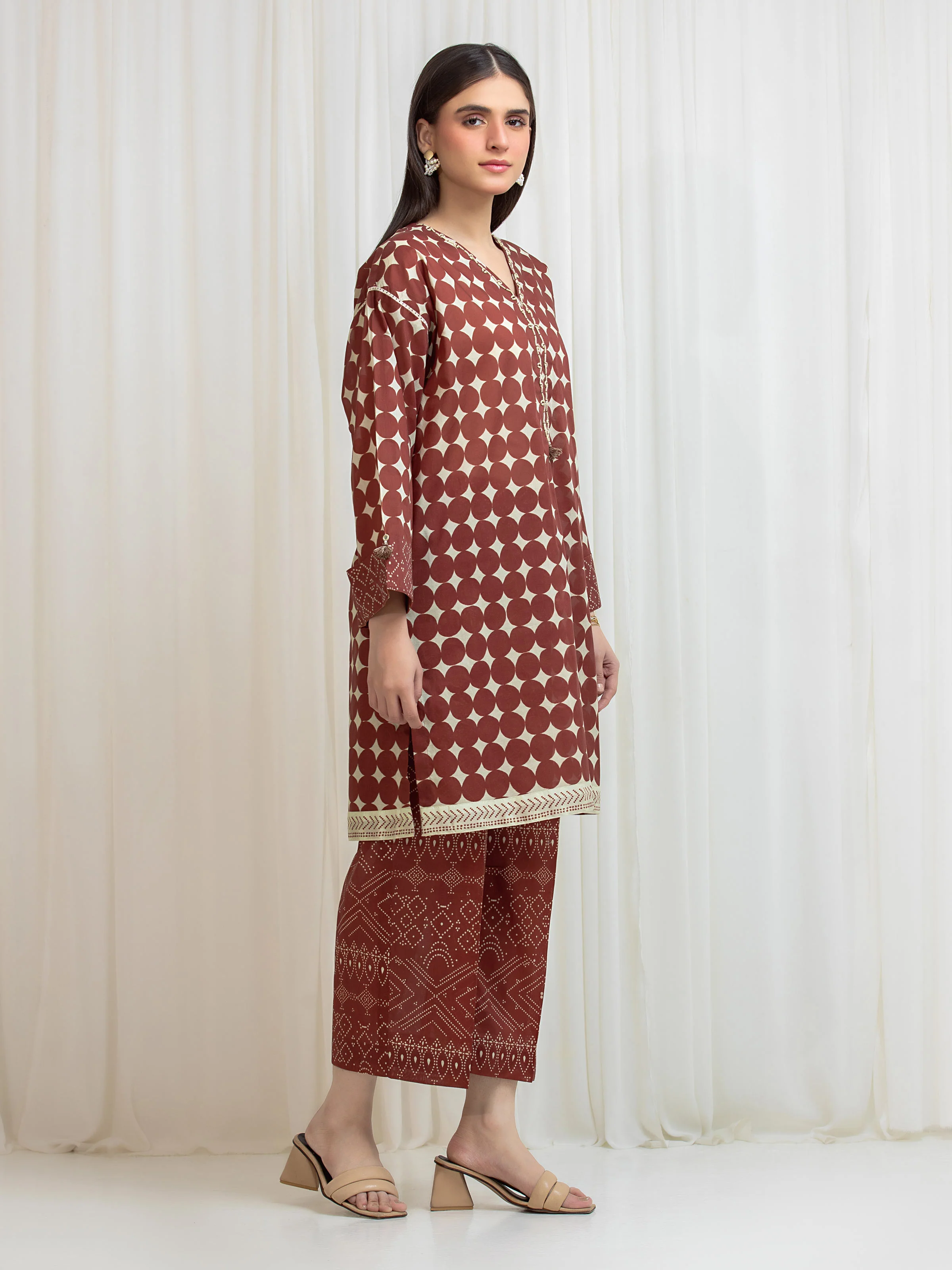 Printed Lawn Shirt Trouser - EWU6A1-36817ST - Image 5