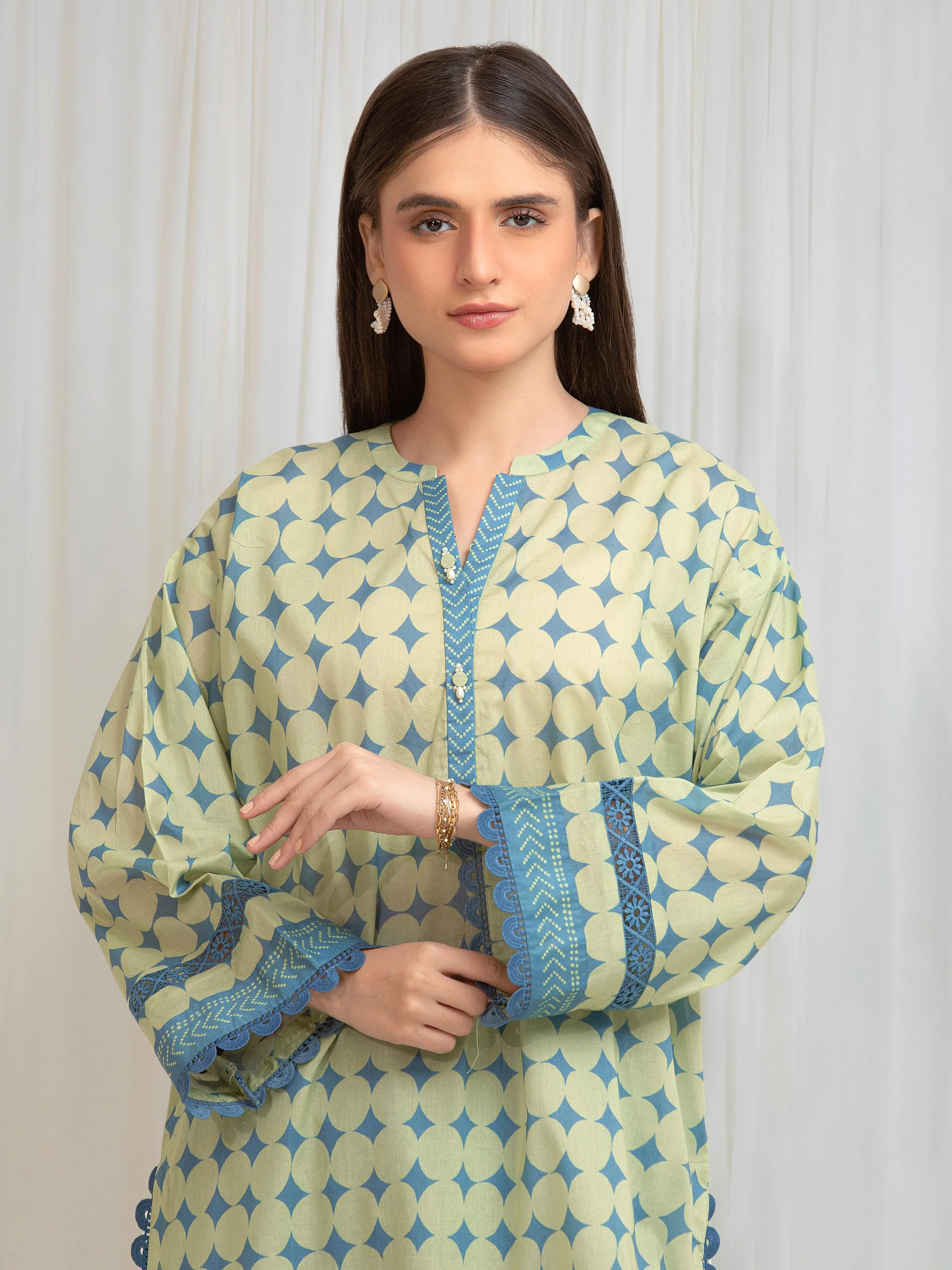 Printed Lawn Shirt Trouser - EWU6A1-36818ST - Image 2