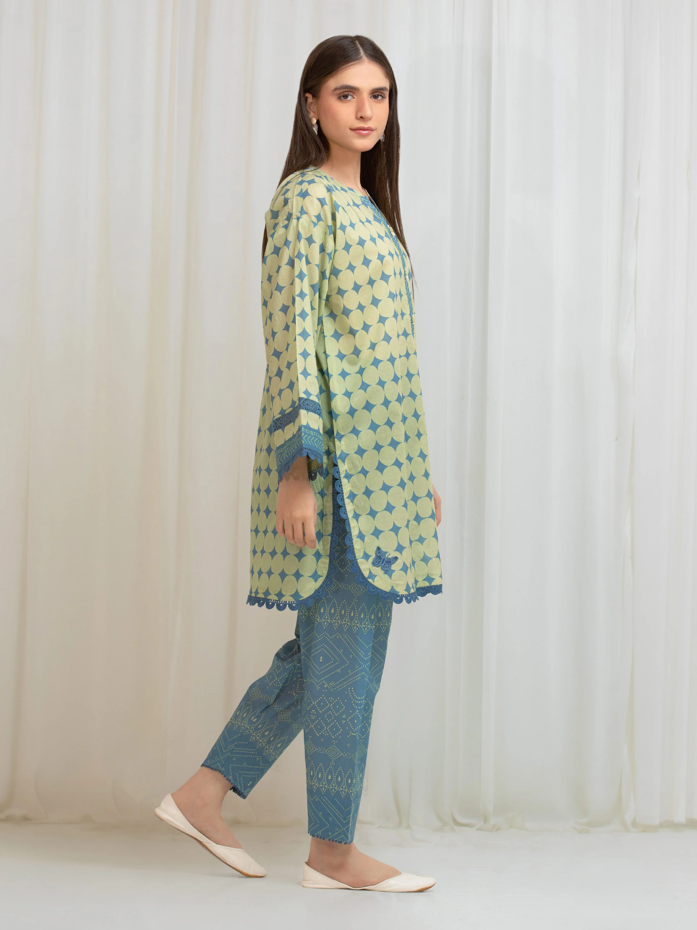 Printed Lawn Shirt Trouser - EWU6A1-36818ST - Image 5