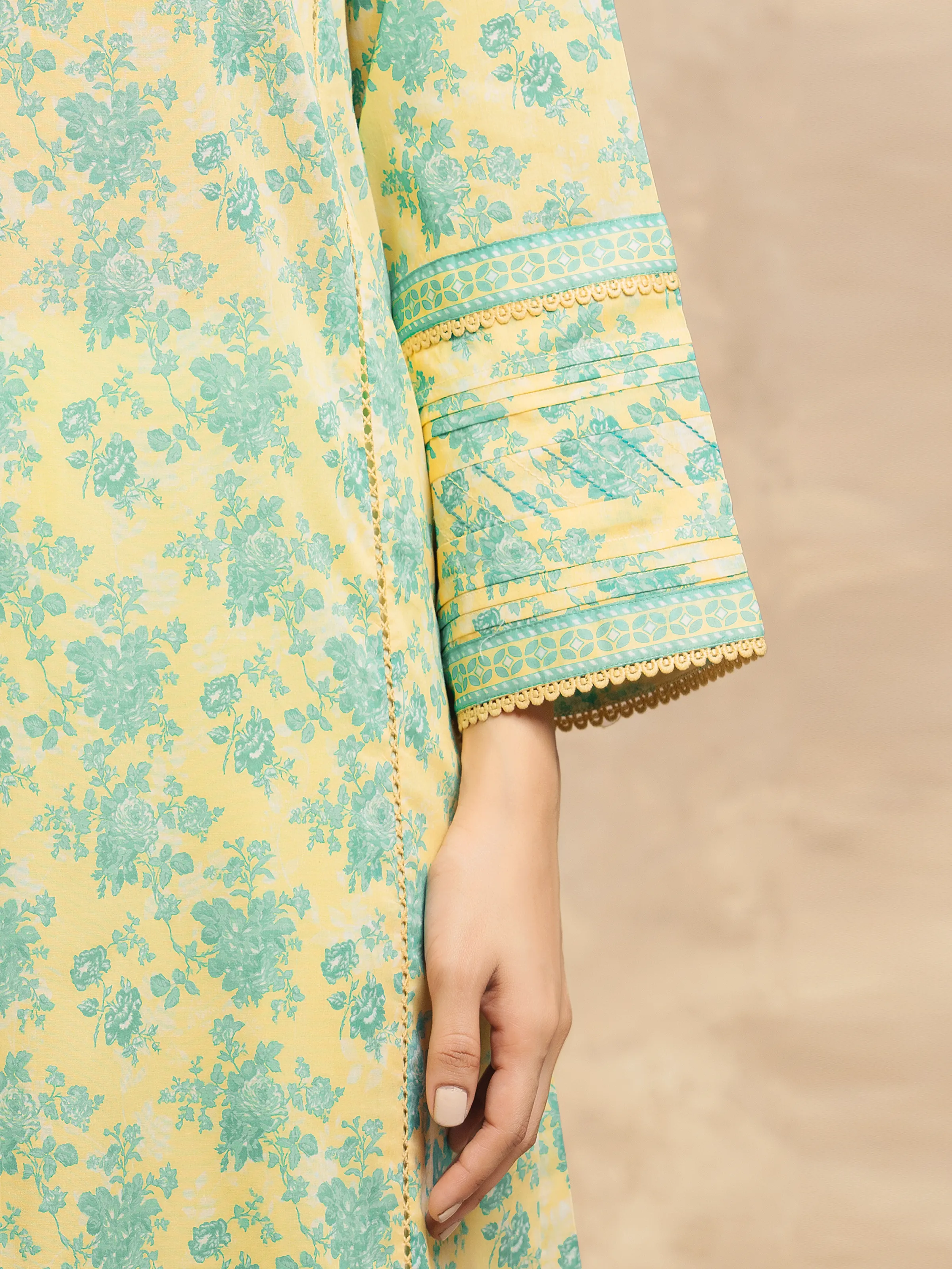 Printed Lawn Suit - EWU6A1-36520-3P - Image 3