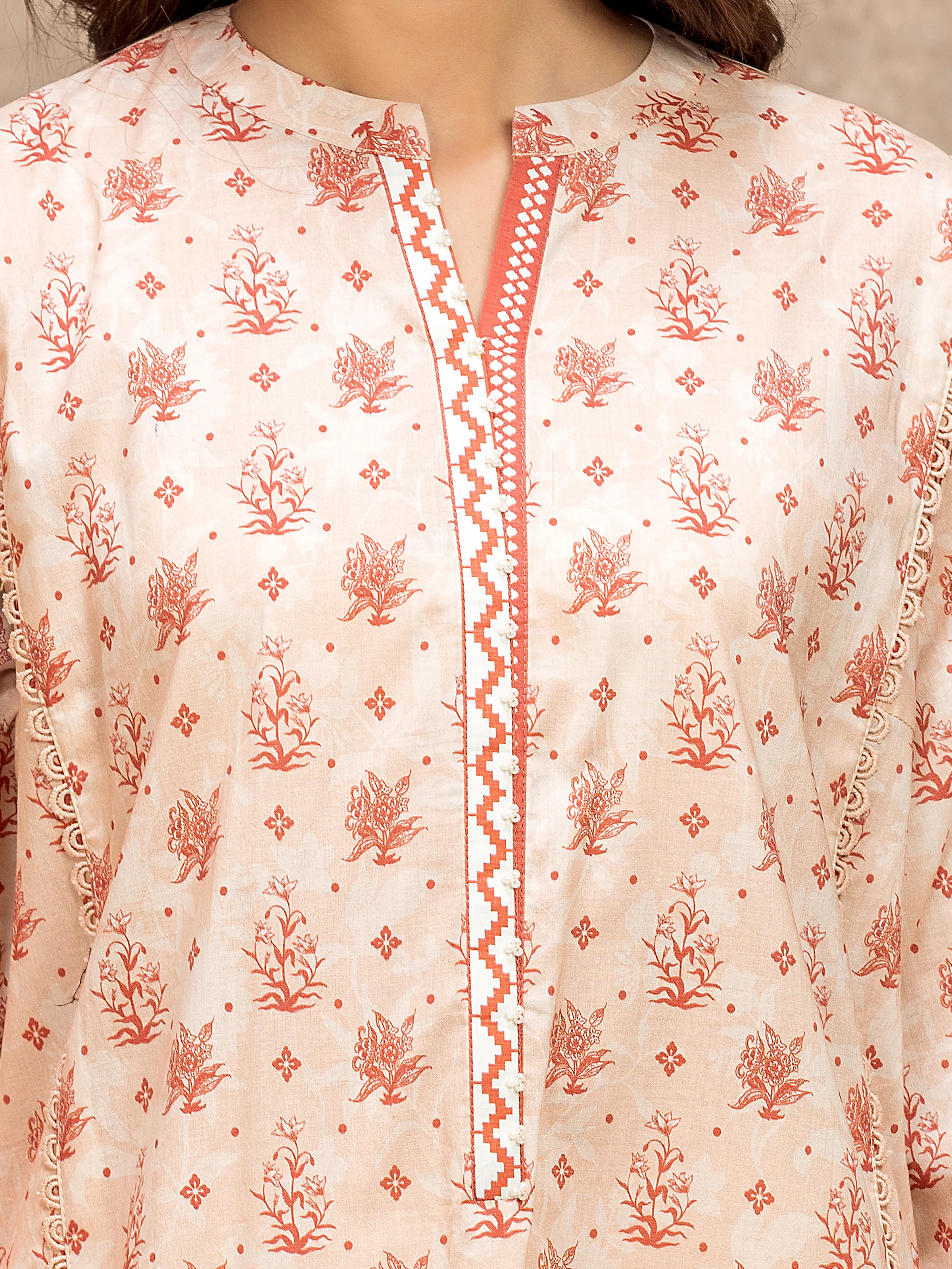 Printed Lawn Suit - EWU6A1-36528-3P - Image 3