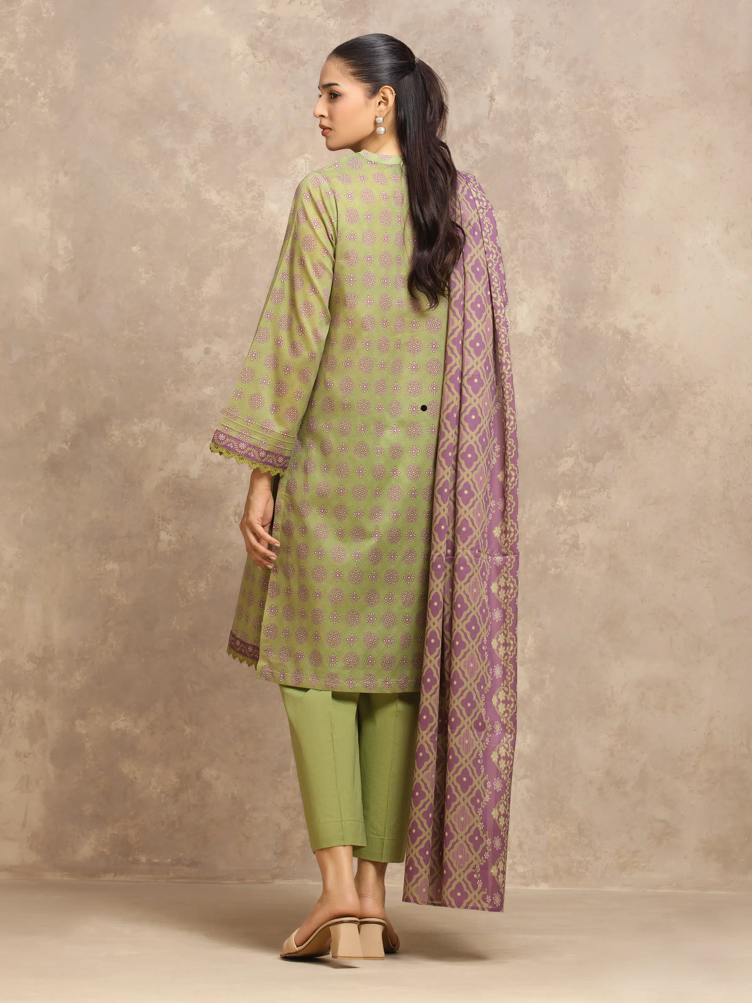 Printed Lawn Suit - EWU6A1-36539-3P - Image 6
