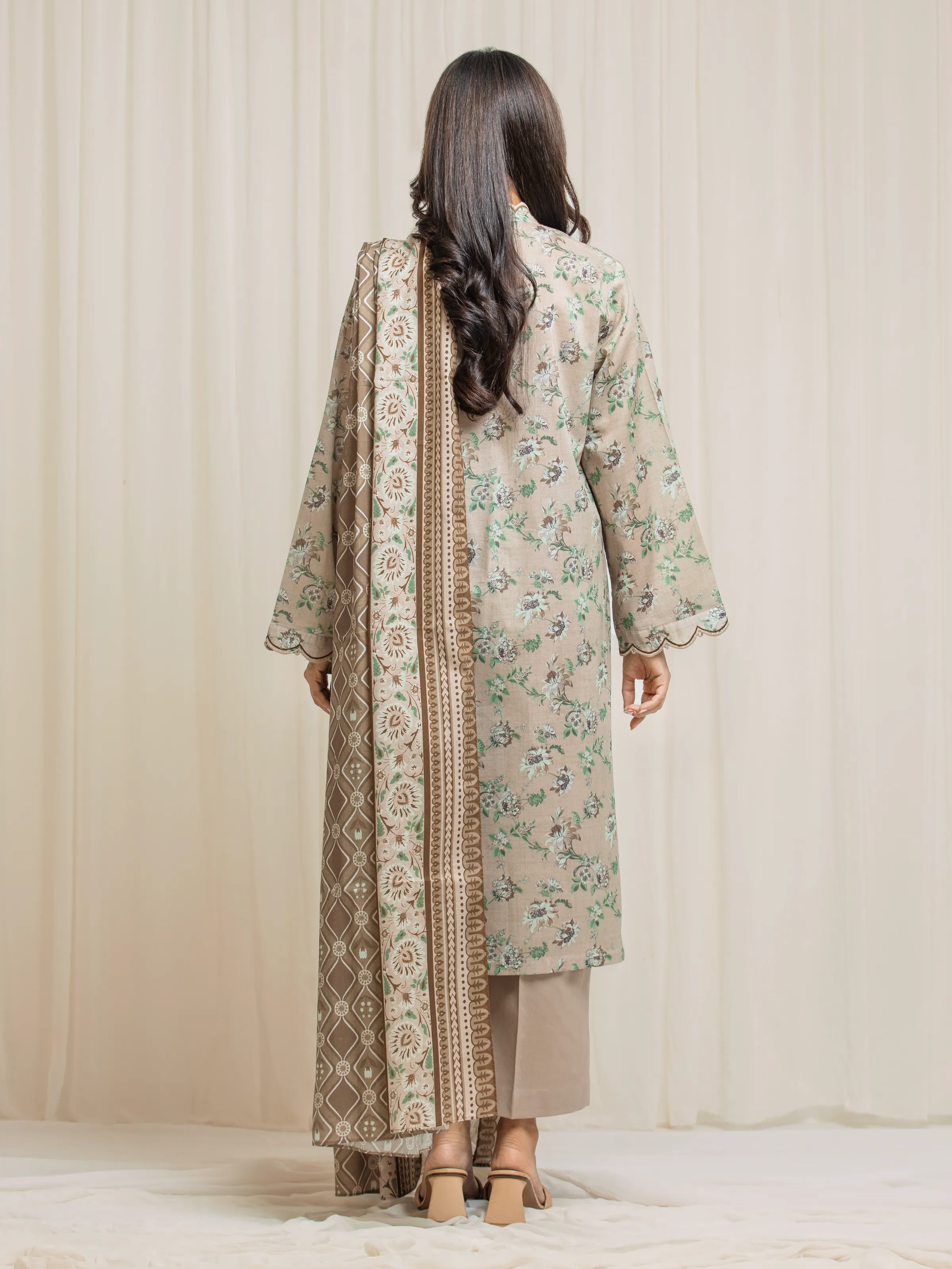 Printed Lawn Suit - EWU6A1-36557-3P - Image 6