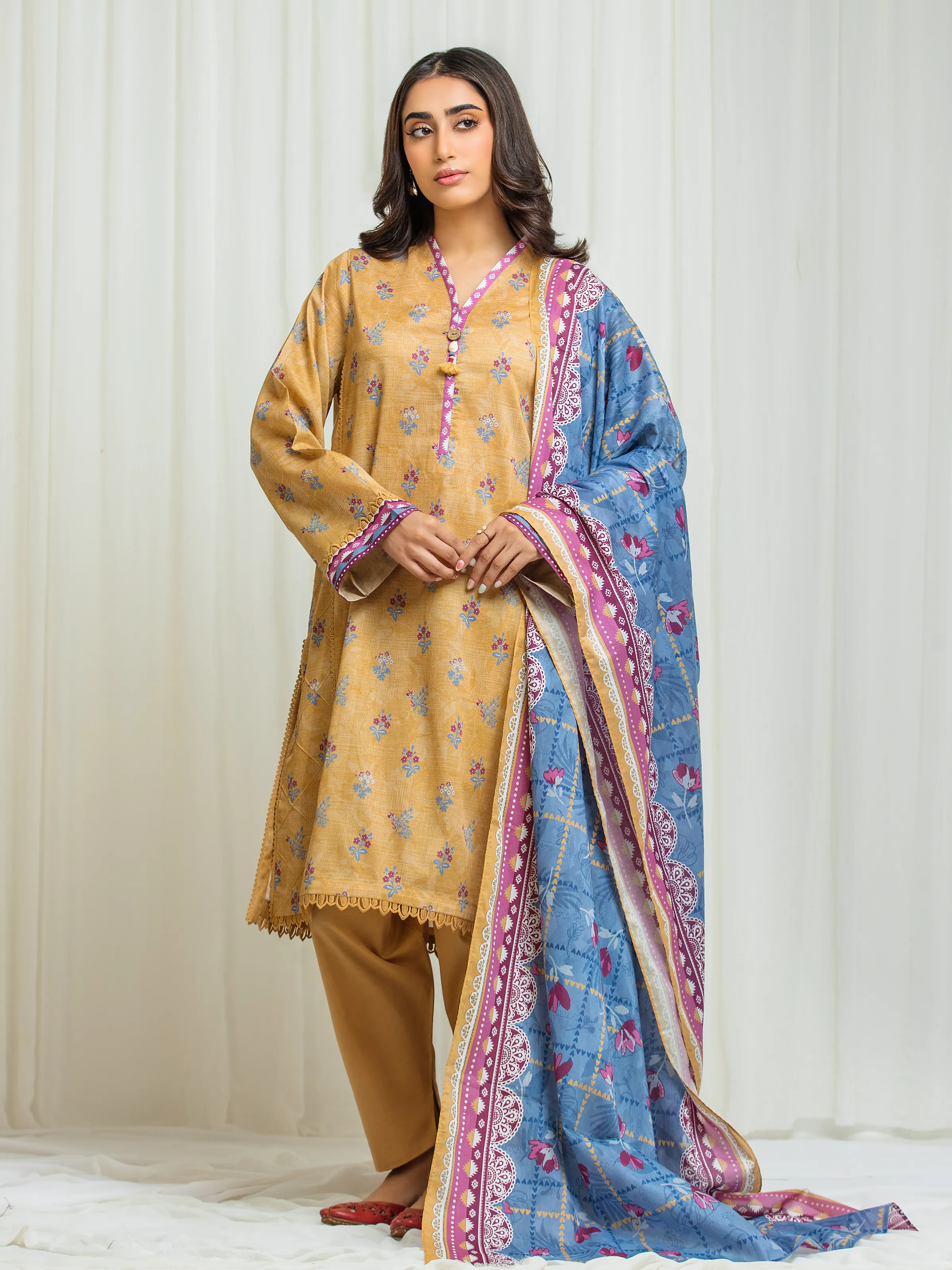Printed Lawn Suit - EWU6A1-36566-3P