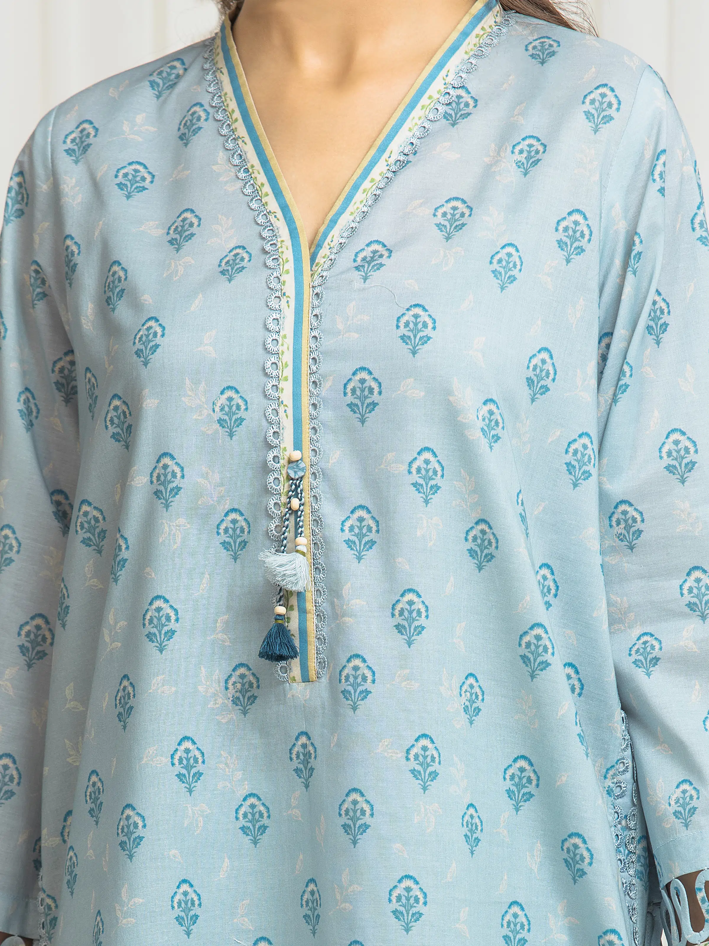 Printed Lawn Suit - EWU6A1-36567-3P - Image 4
