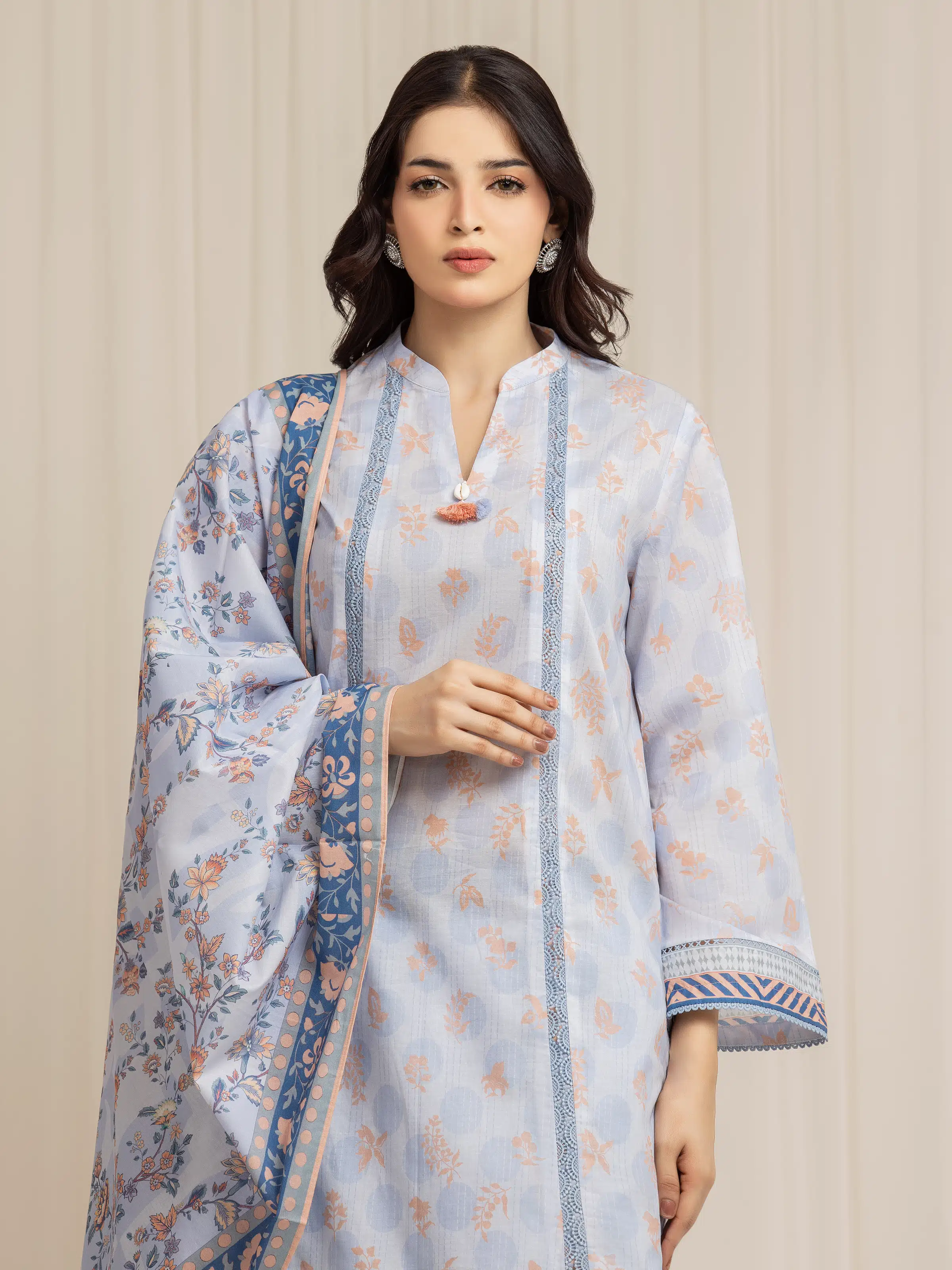 Printed Lawn Suit - EWU6A1-36580-3P - Image 2
