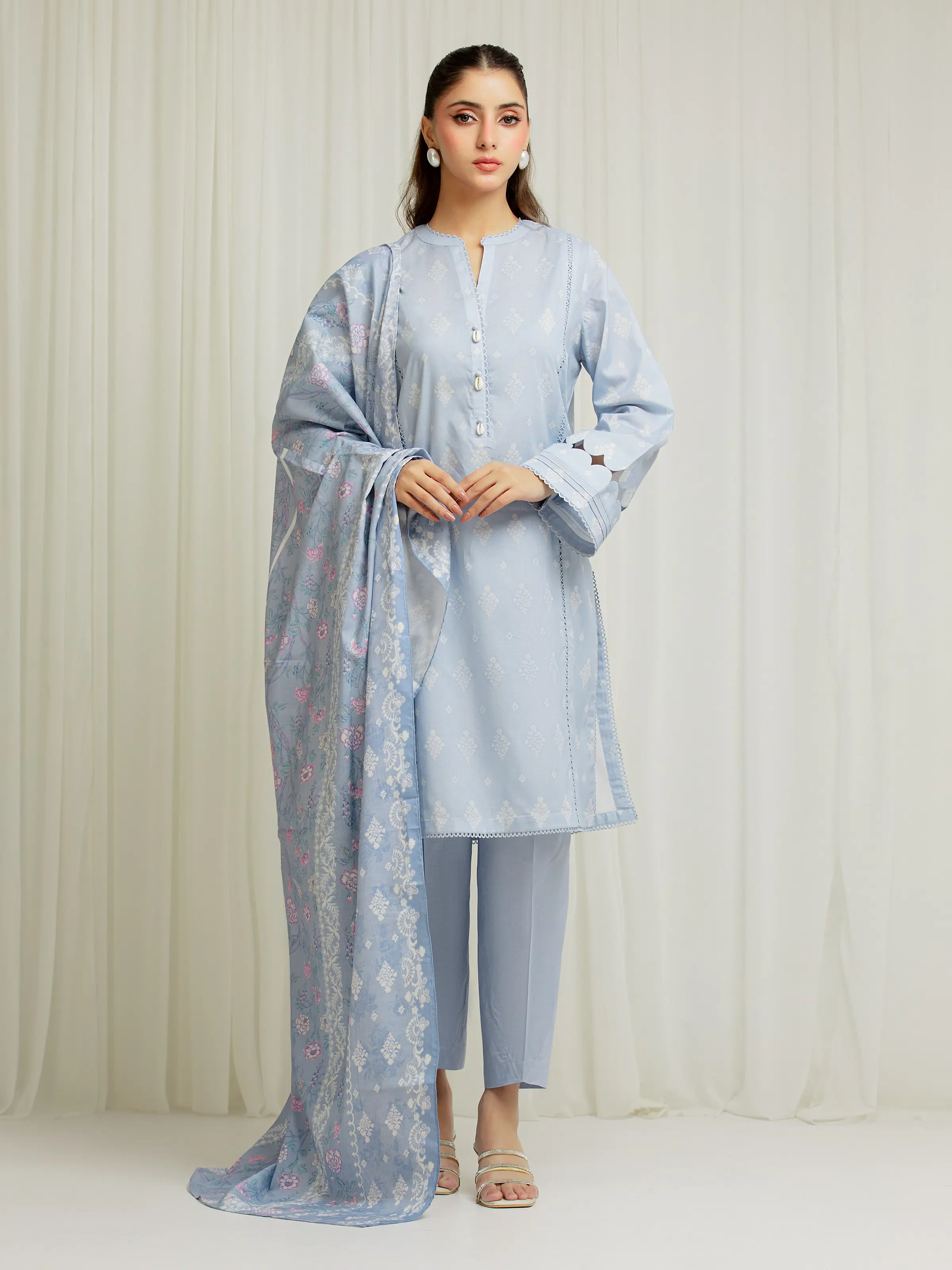 Printed Lawn Suit - EWU6A1-36588-3P