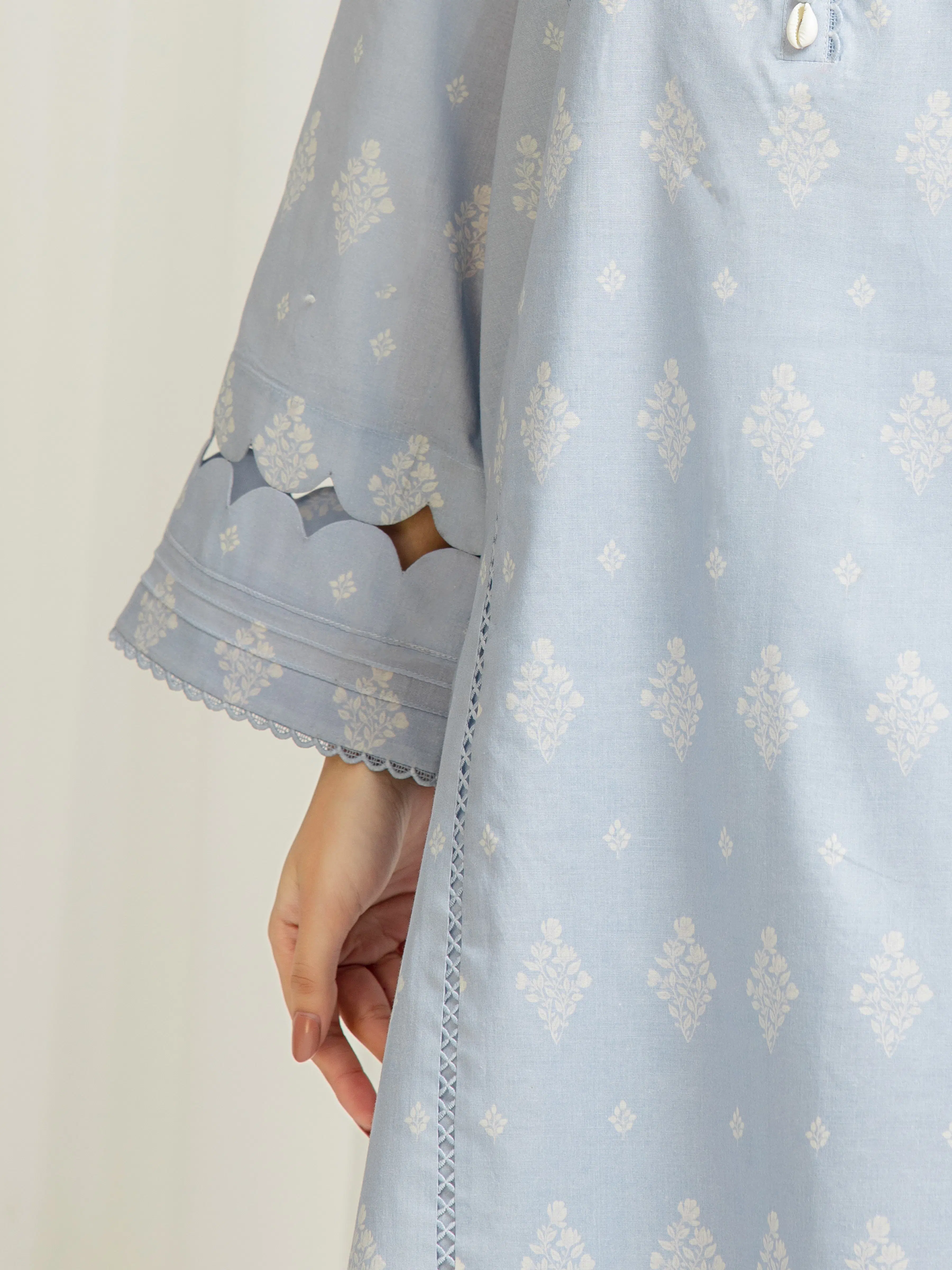 Printed Lawn Suit - EWU6A1-36588-3P - Image 4