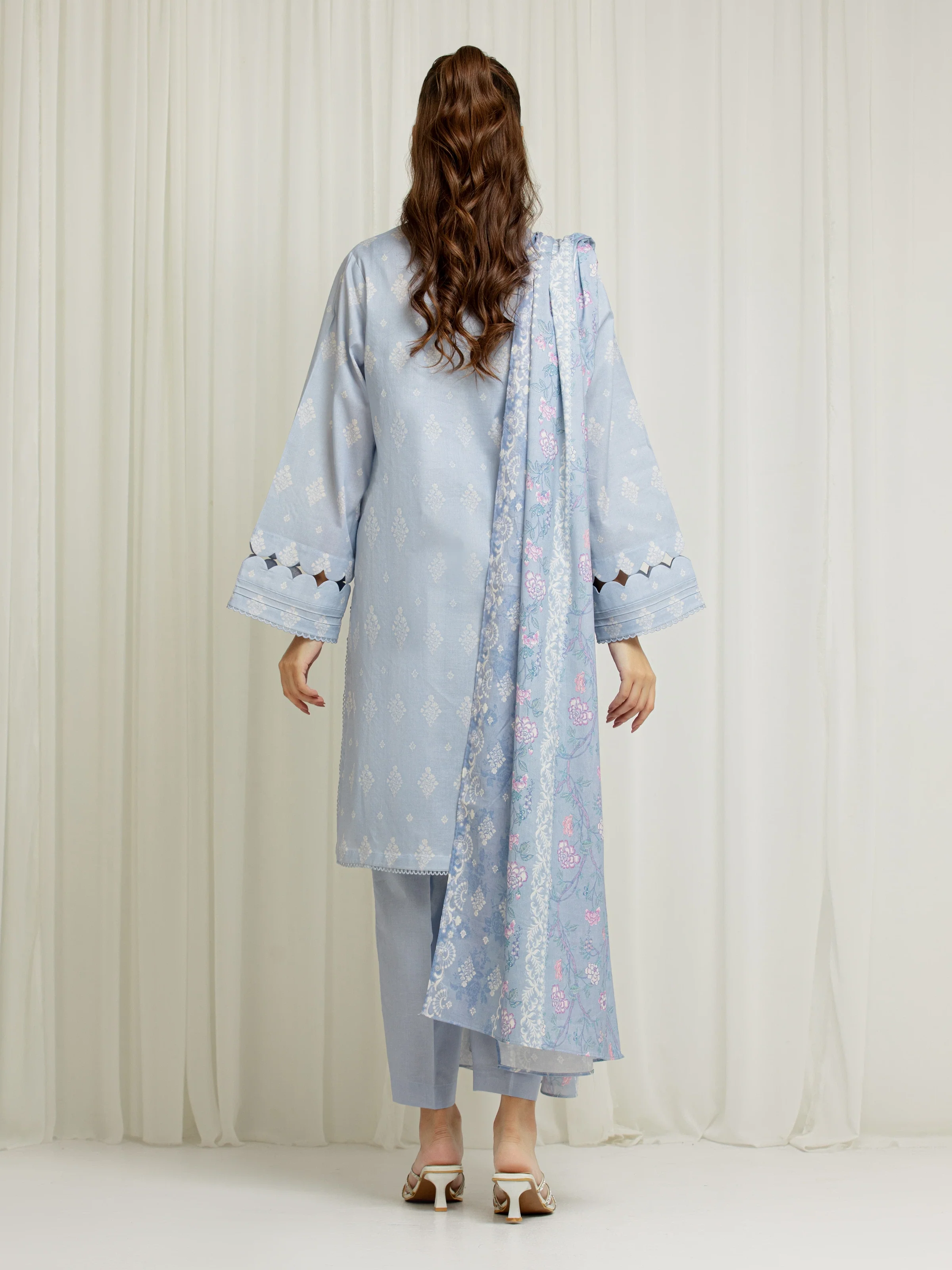 Printed Lawn Suit - EWU6A1-36588-3P - Image 6
