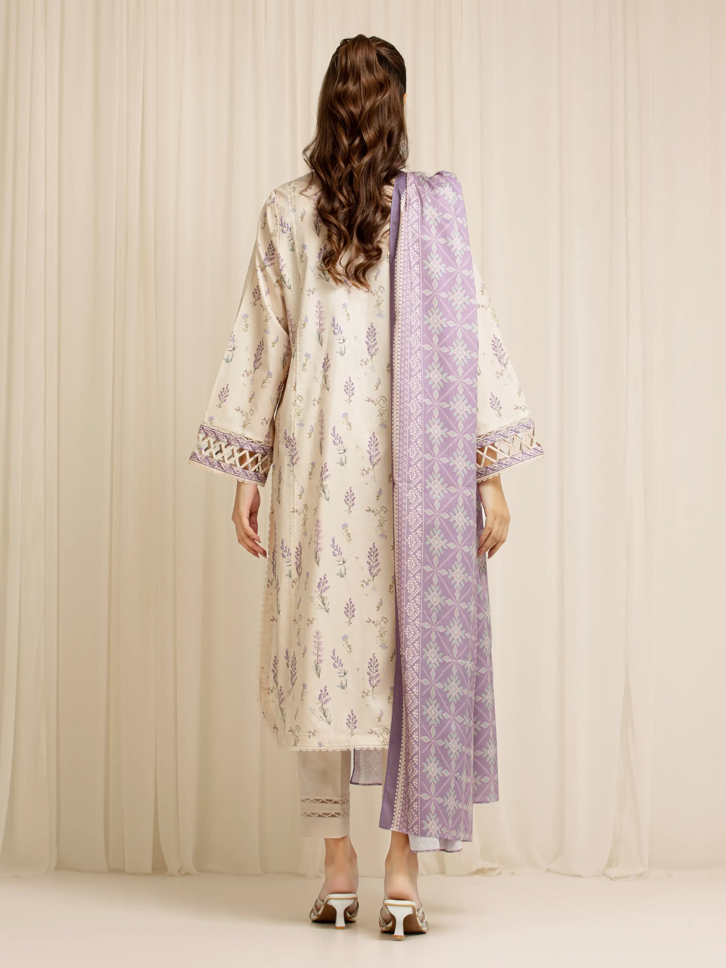Printed Lawn Suit - EWU6A1-36598-3P - Image 6