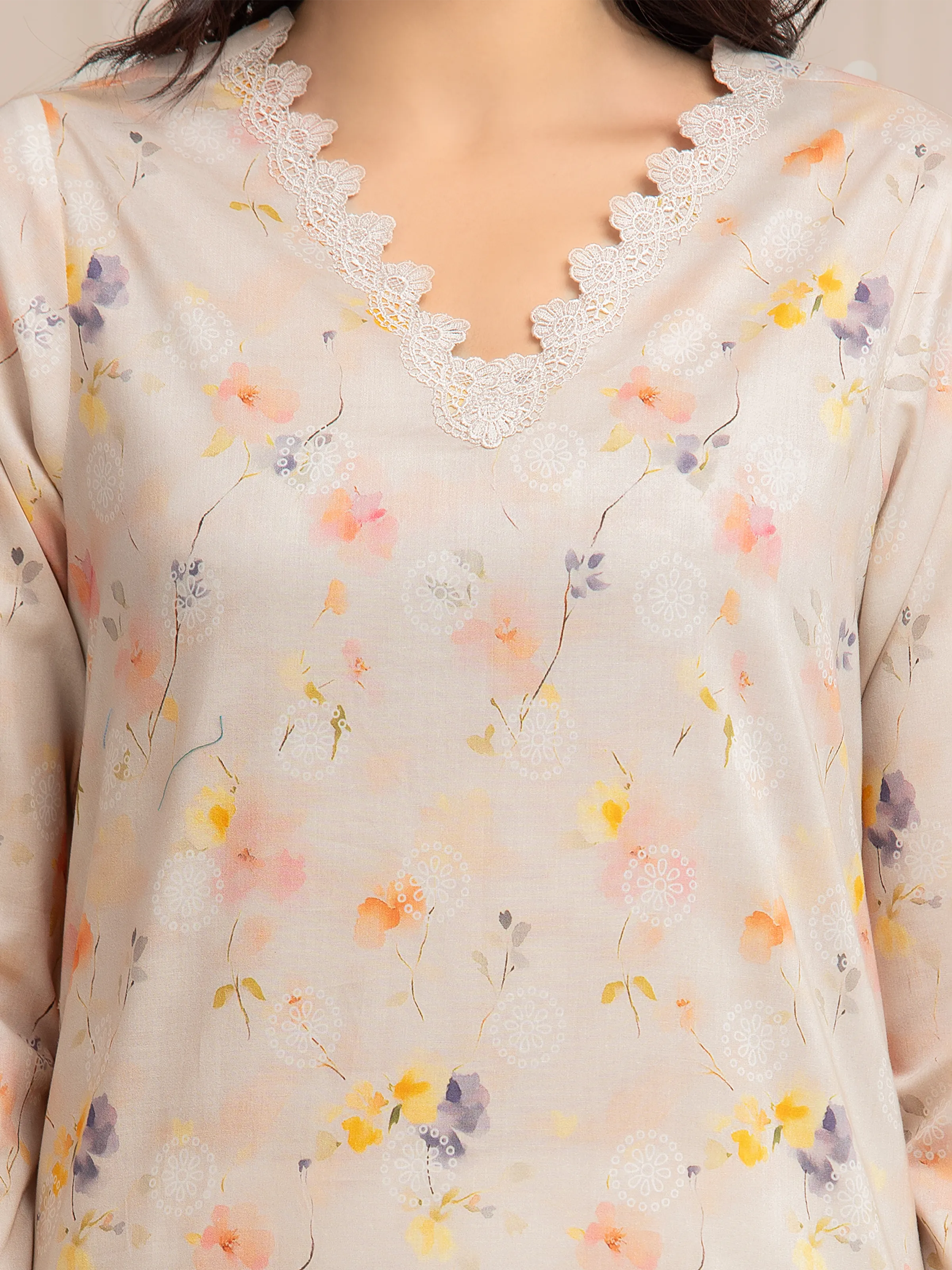 Printed Lawn Suit - EWU6A1-36601-3P - Image 3