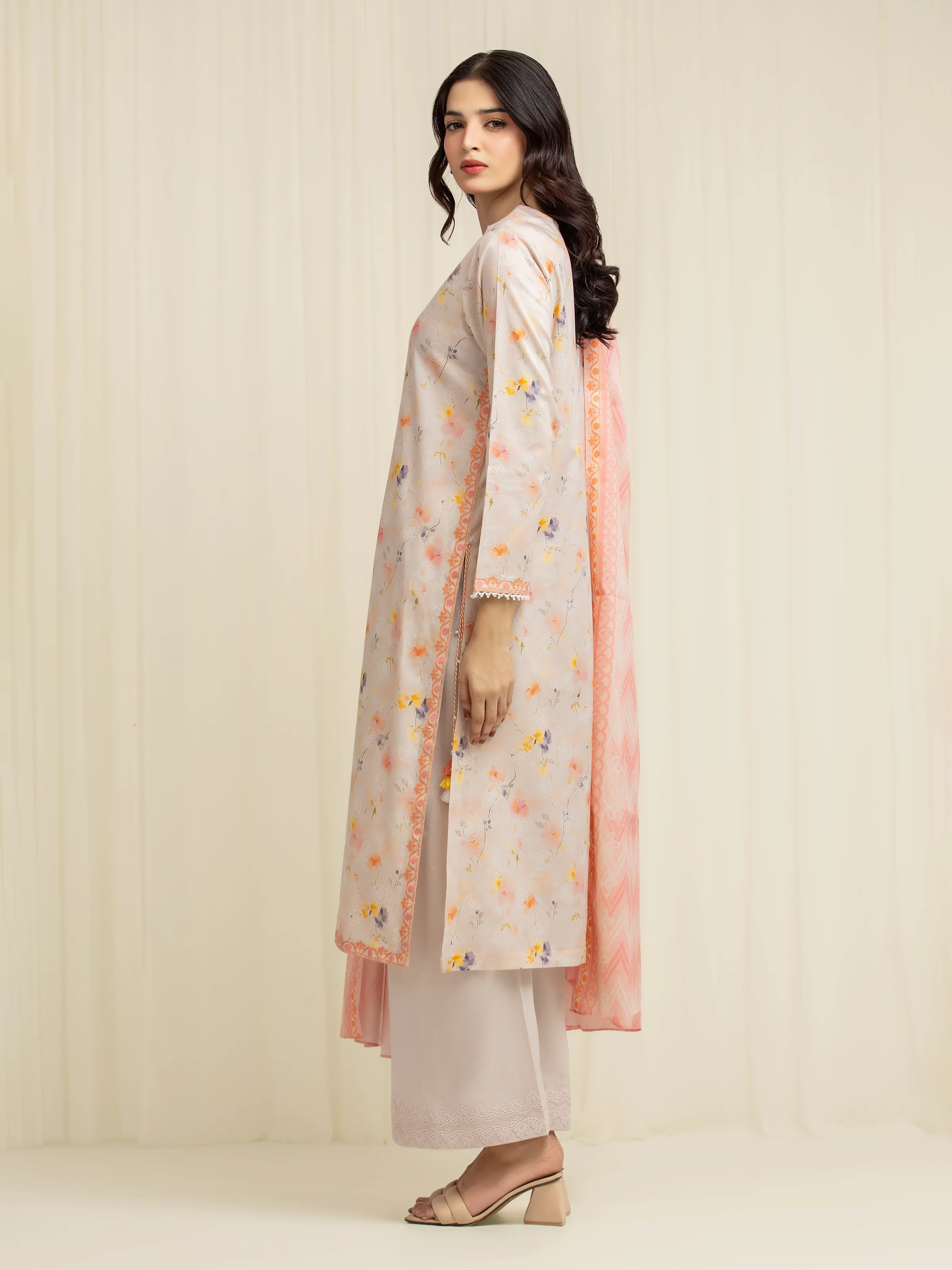 Printed Lawn Suit - EWU6A1-36601-3P - Image 5