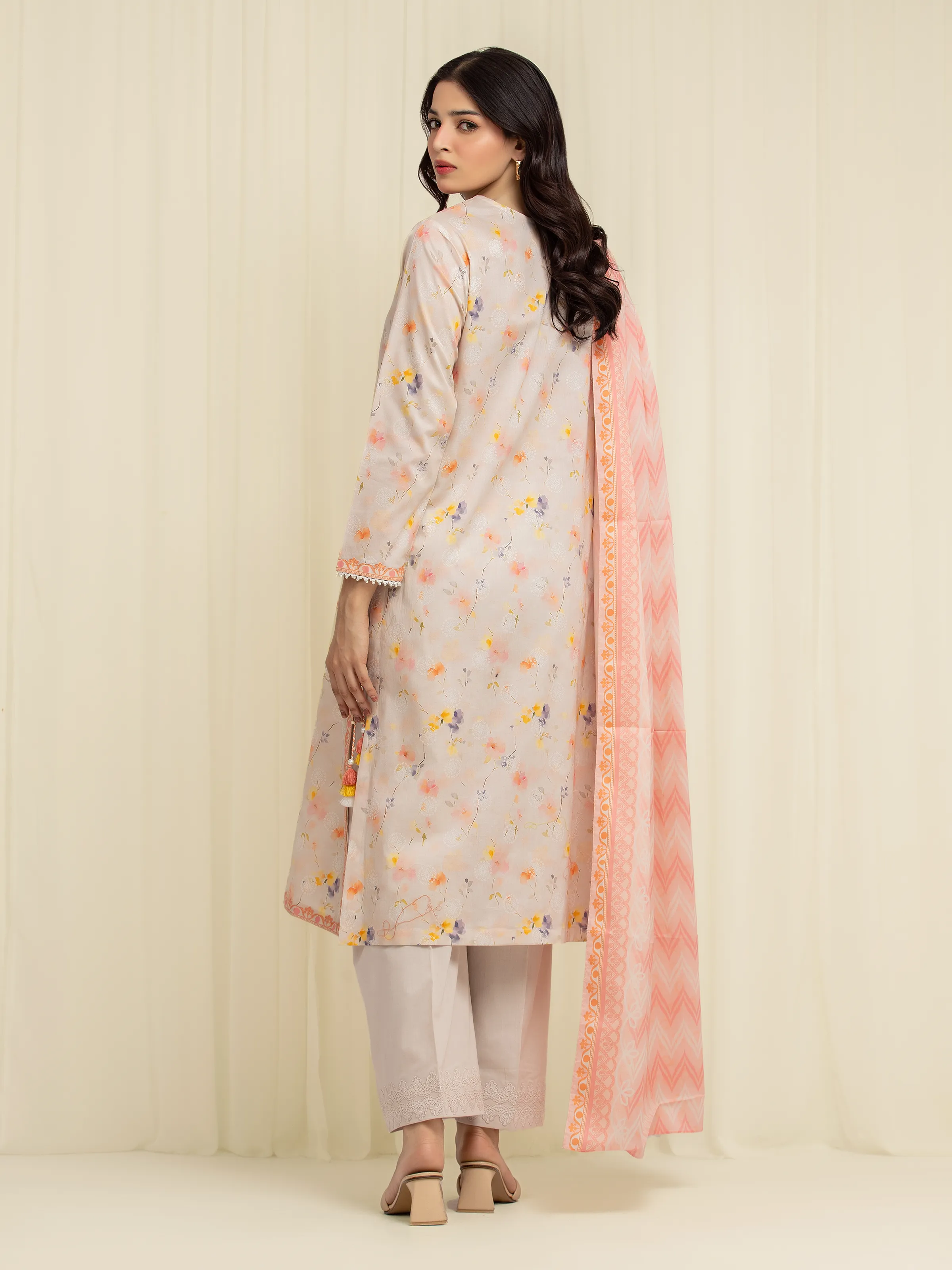 Printed Lawn Suit - EWU6A1-36601-3P - Image 6