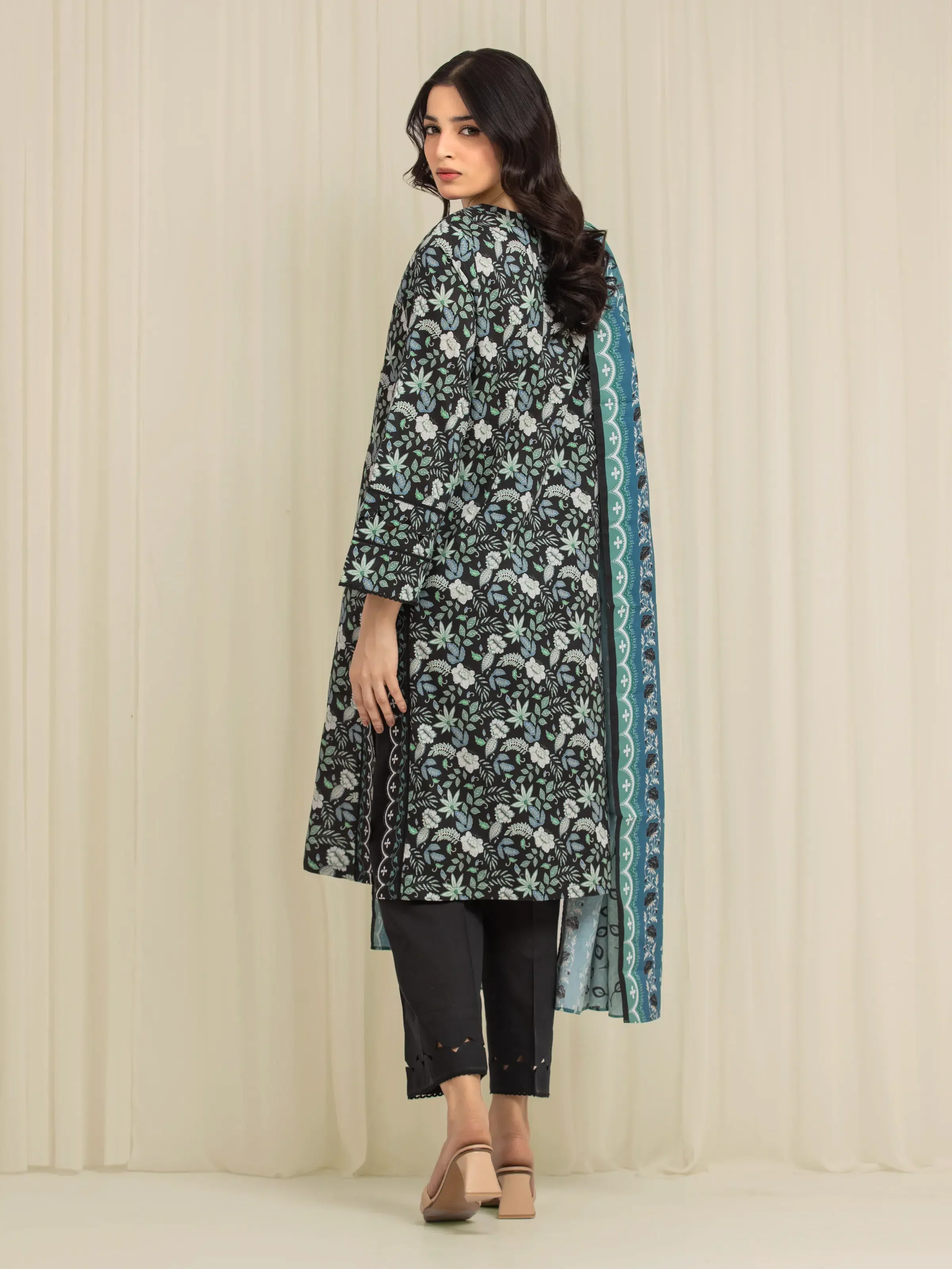 Printed Lawn Suit - EWU6A1-36602-3P - Image 6