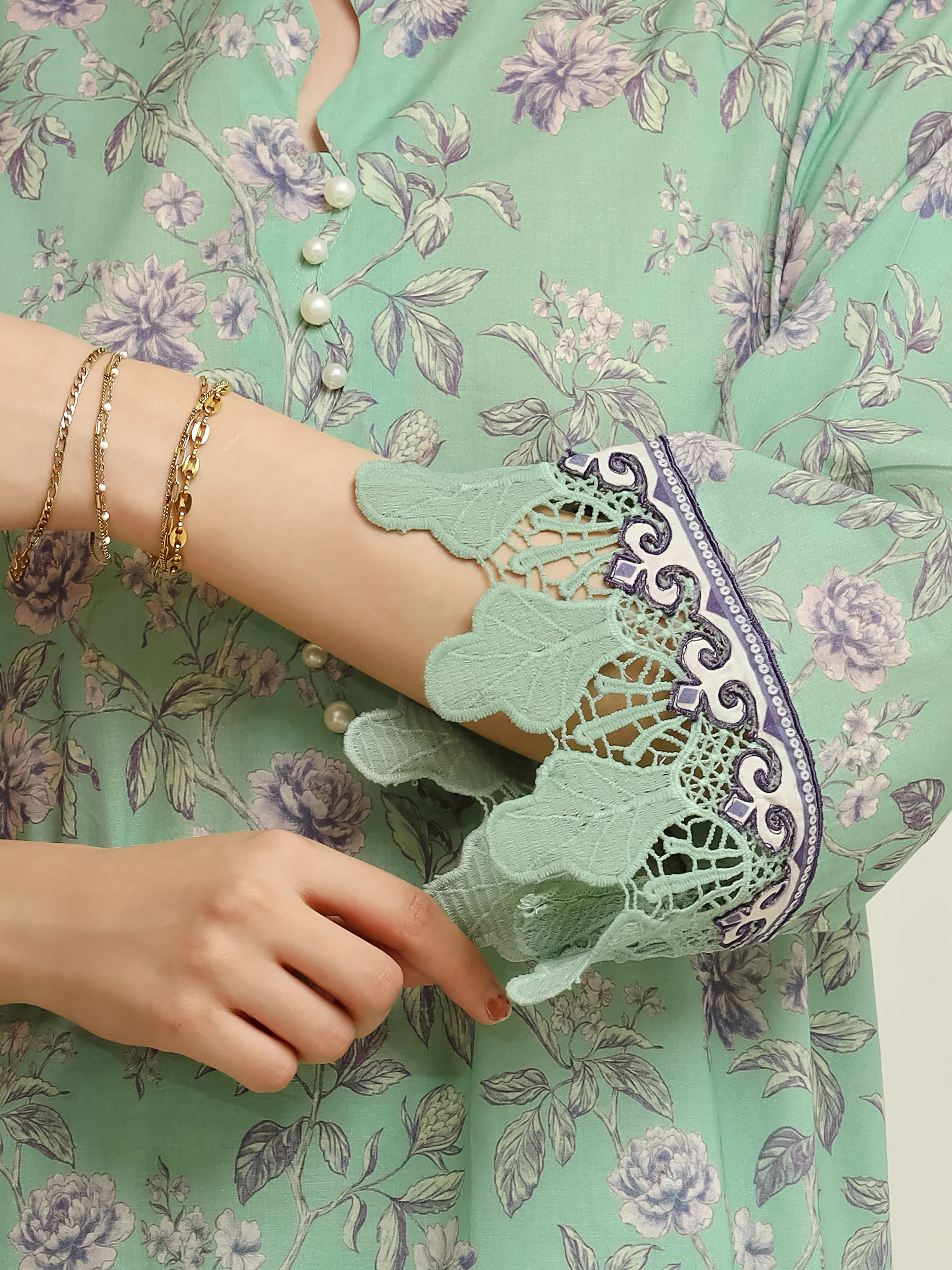 Printed Lawn Suit - EWU6A1-36607-3P - Image 3