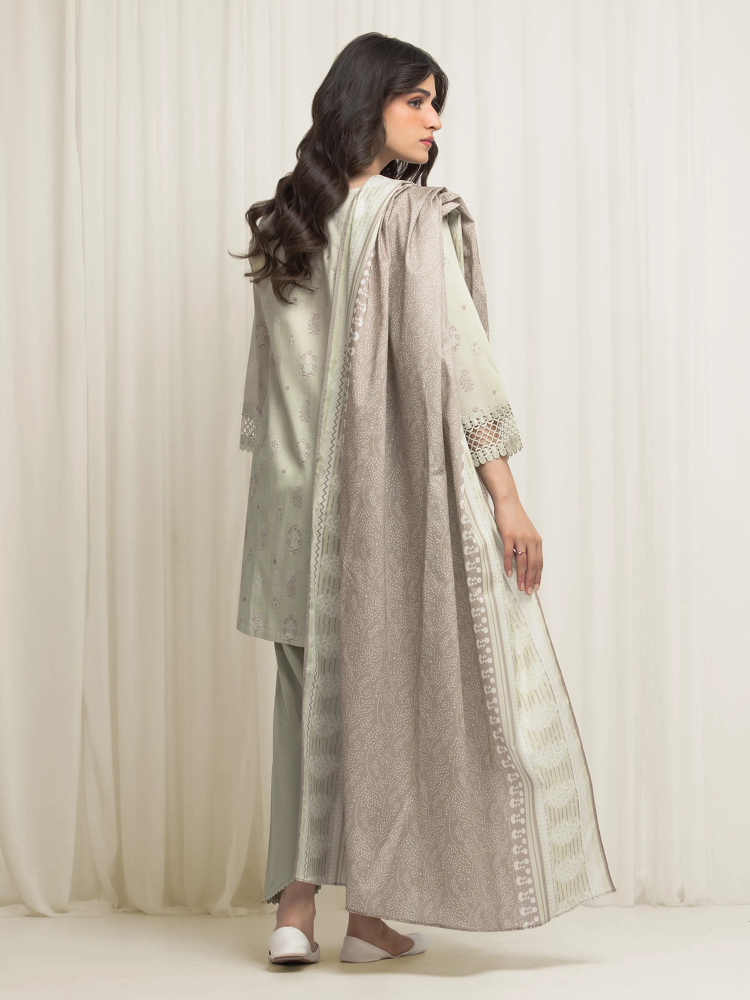 Printed Lawn Suit - EWU6A1-36614-3P - Image 6
